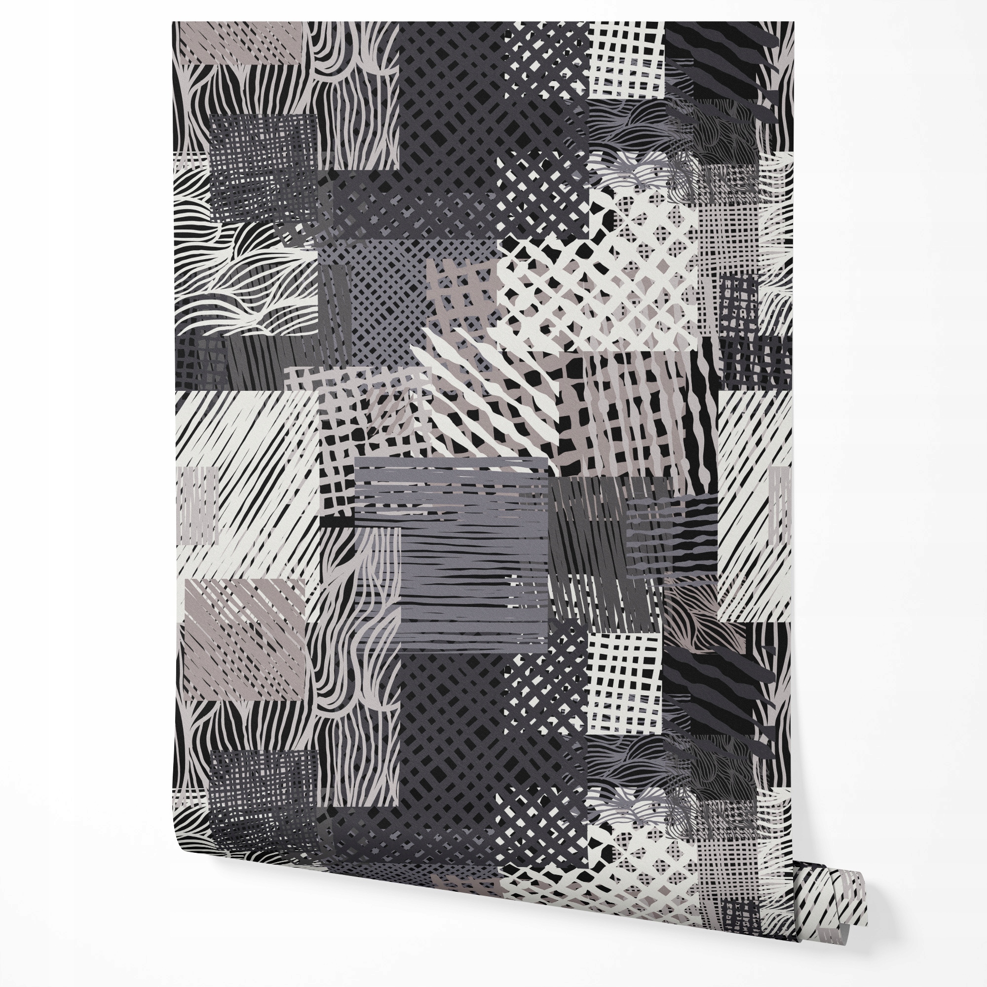 Tapeta Samolepicí Umělecká Kreski Patchwork Textura do obývacího pokoje