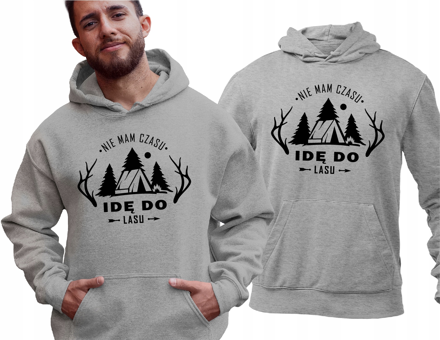 

Bluza męska kangurka Nie Mam Czasu Idę Do Lasu