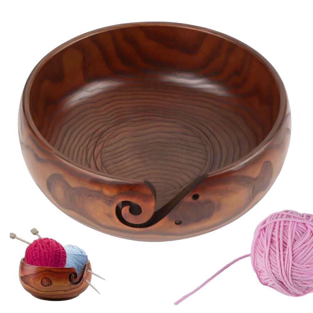 Dřevěná Miska Z Příze Pletení Miska 17cm