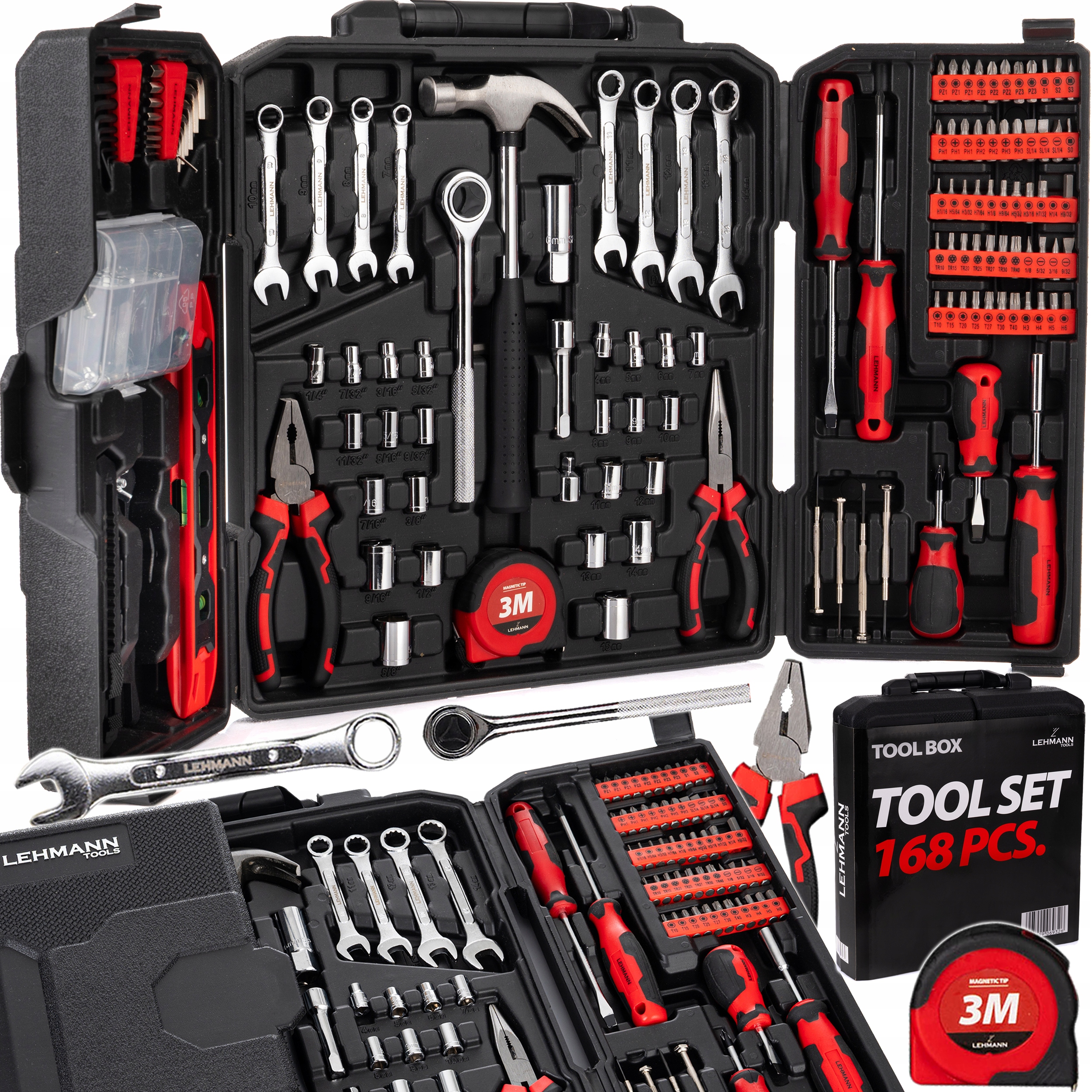 Sada Nářadí V Kufru, 168 Dílů Klíče, Nástrčné Klíče