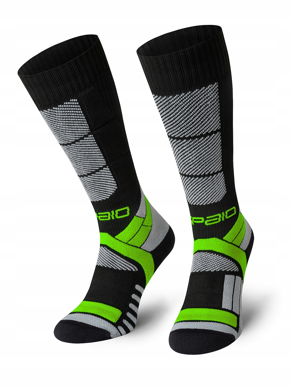 Skarpety narciarskie kompresyjne Thermo-evo 02 czarno zielone 38-40