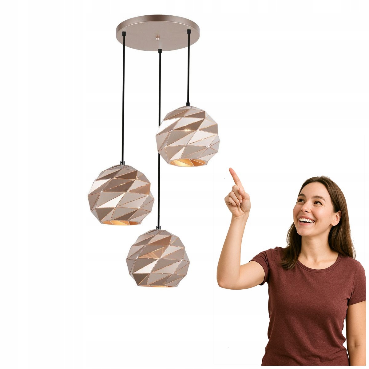 Závěsná lampa Zlatá Palermo do obývacího pokoje Italux