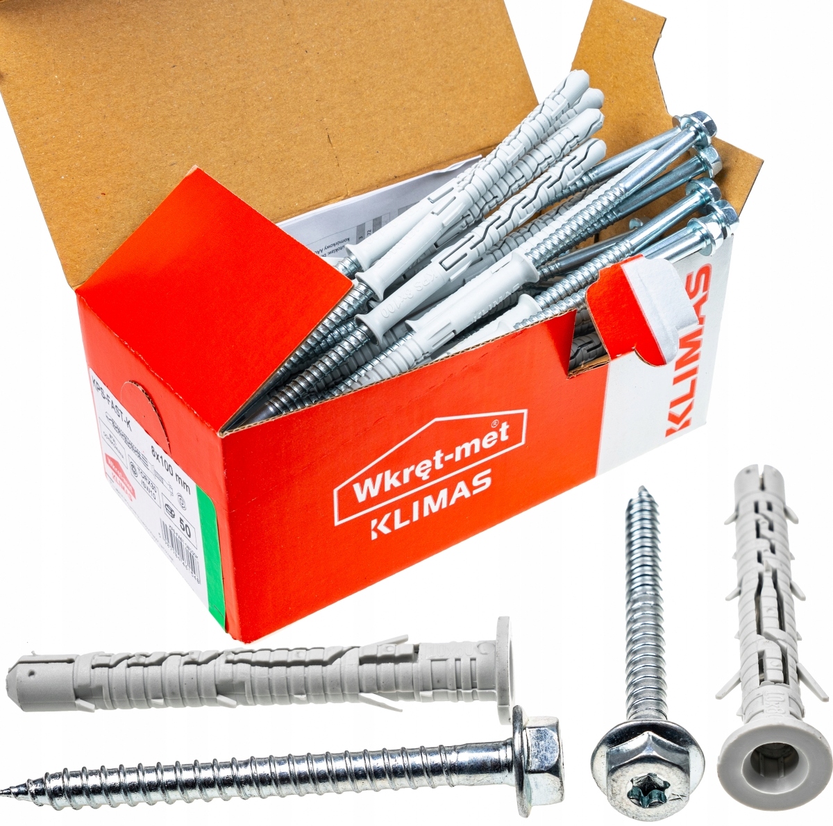 

Kołki ramowe rozporowe 10x80 Klucz+tx torx 50szt