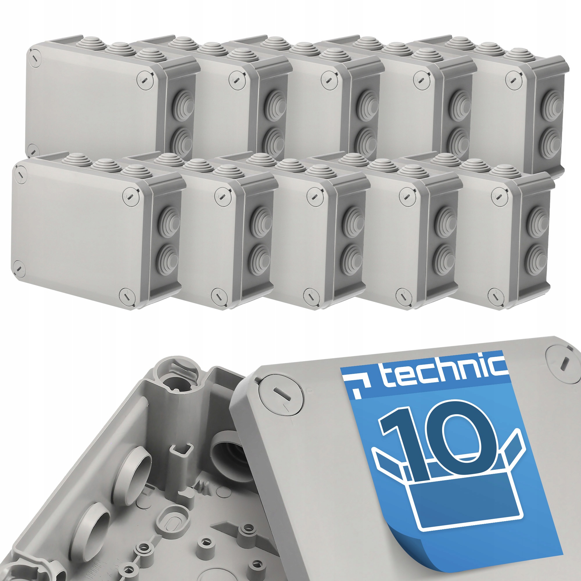 10 x Edo Technic Hermetická dóza na omítku Vývodka IP44 Dekiel 150x115х65