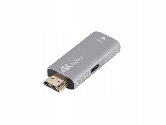Adapter Lanberg HDMI -> DisplayPort 4K 60Hz zasilanie USB-C 0,01 m