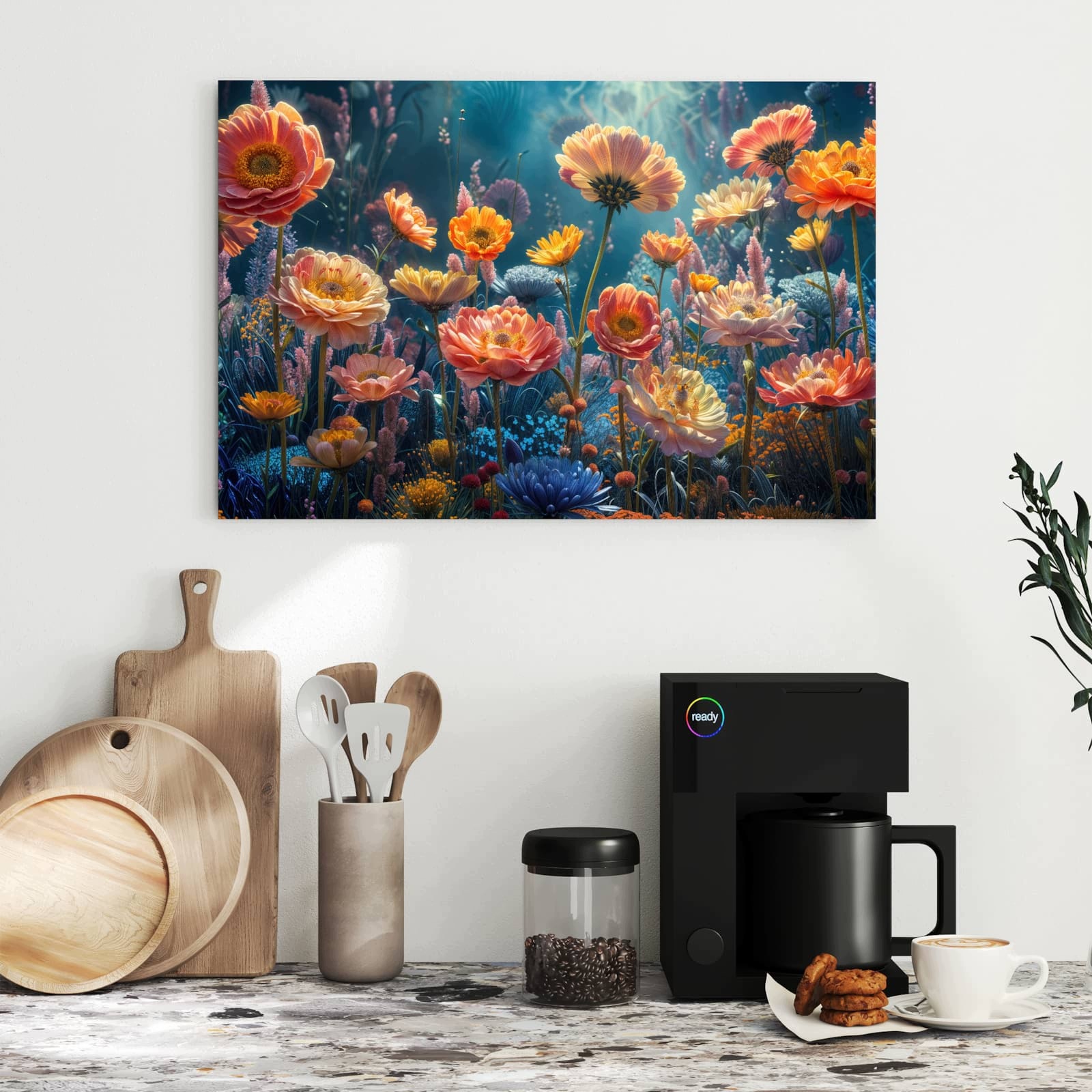Magnetická tabule Zahrada květinový 60 × 40 cm