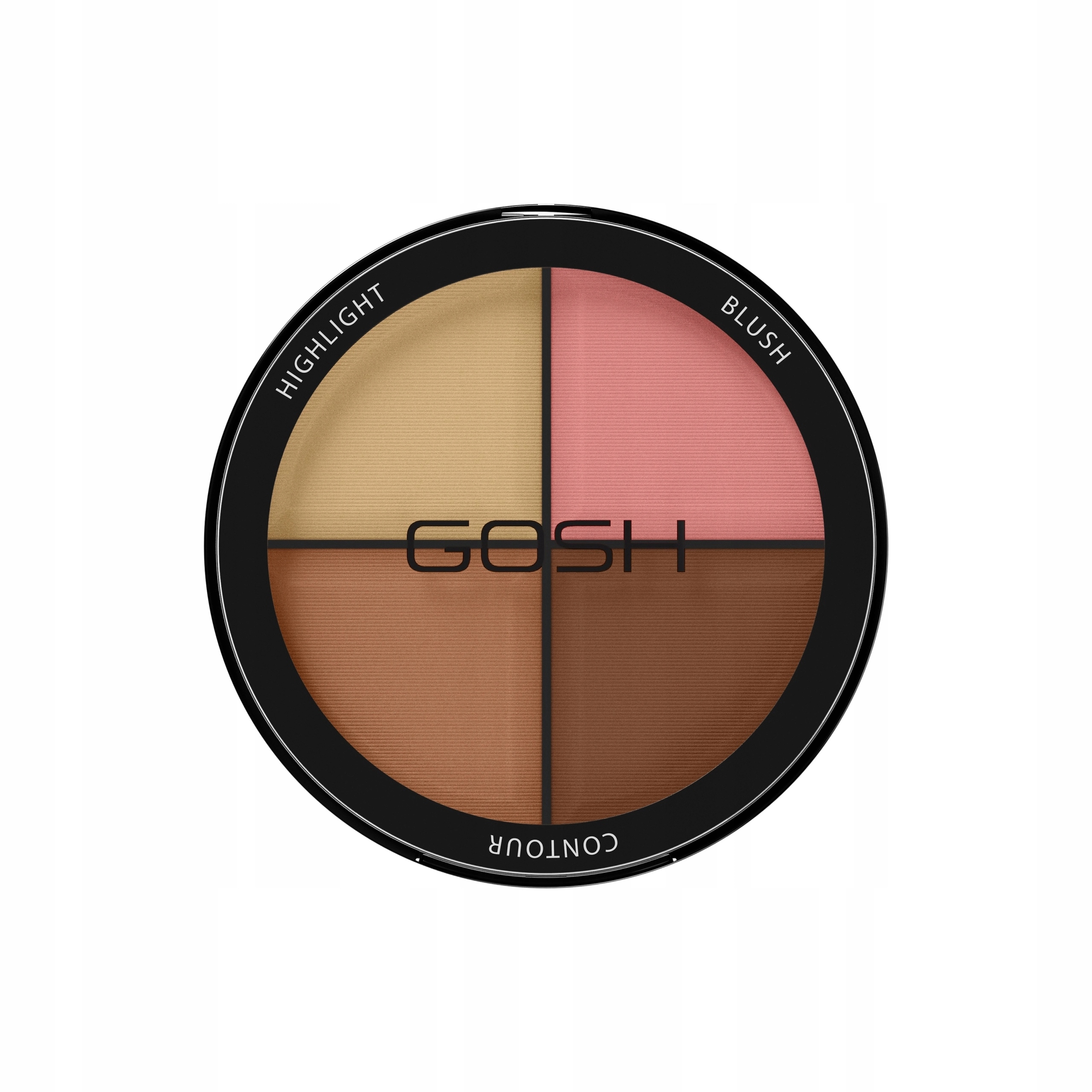Gosh Highlight Blush Contour 4in1 paleta do konturowania 002 Medium 15g