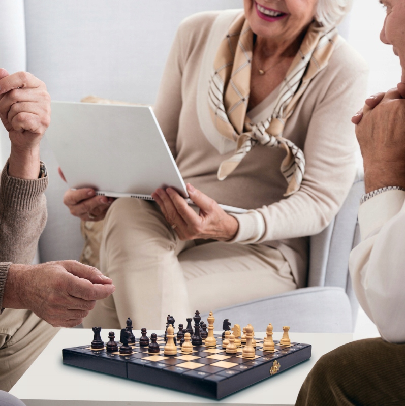 SZACHY DREWNIANE OLIMPIJSKIE 35x35cm GRA W SZACHY ZESTAW DO GRY KASETA Stan opakowania oryginalne