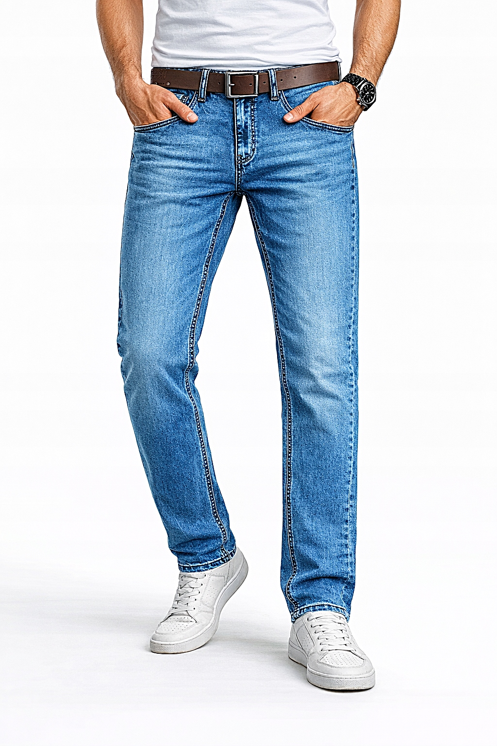 męskie spodnie jeans proste M.Sara rozmiar 34