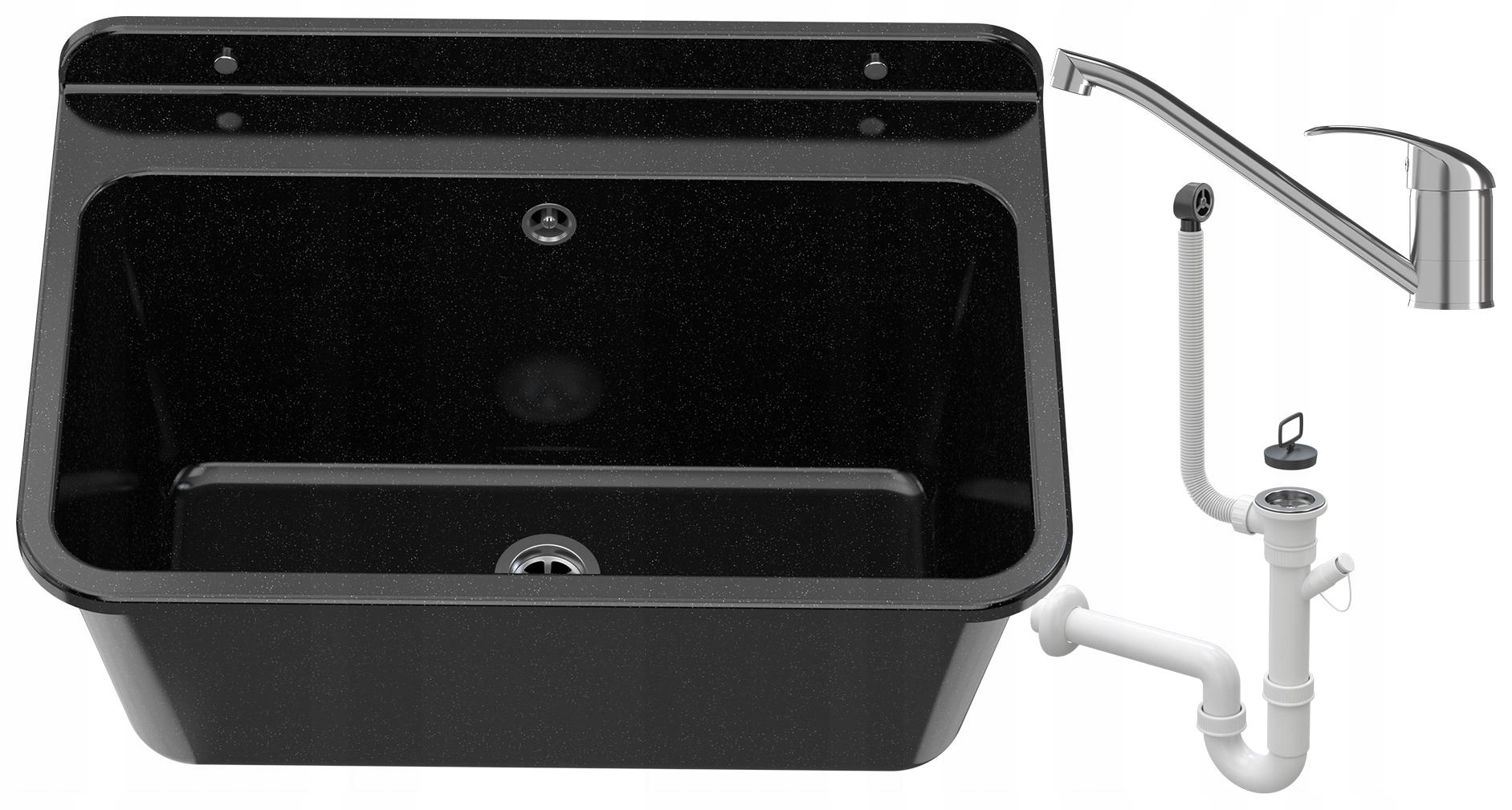 technický dřez Černý Velký pro Garáž technická komora Large Baterie