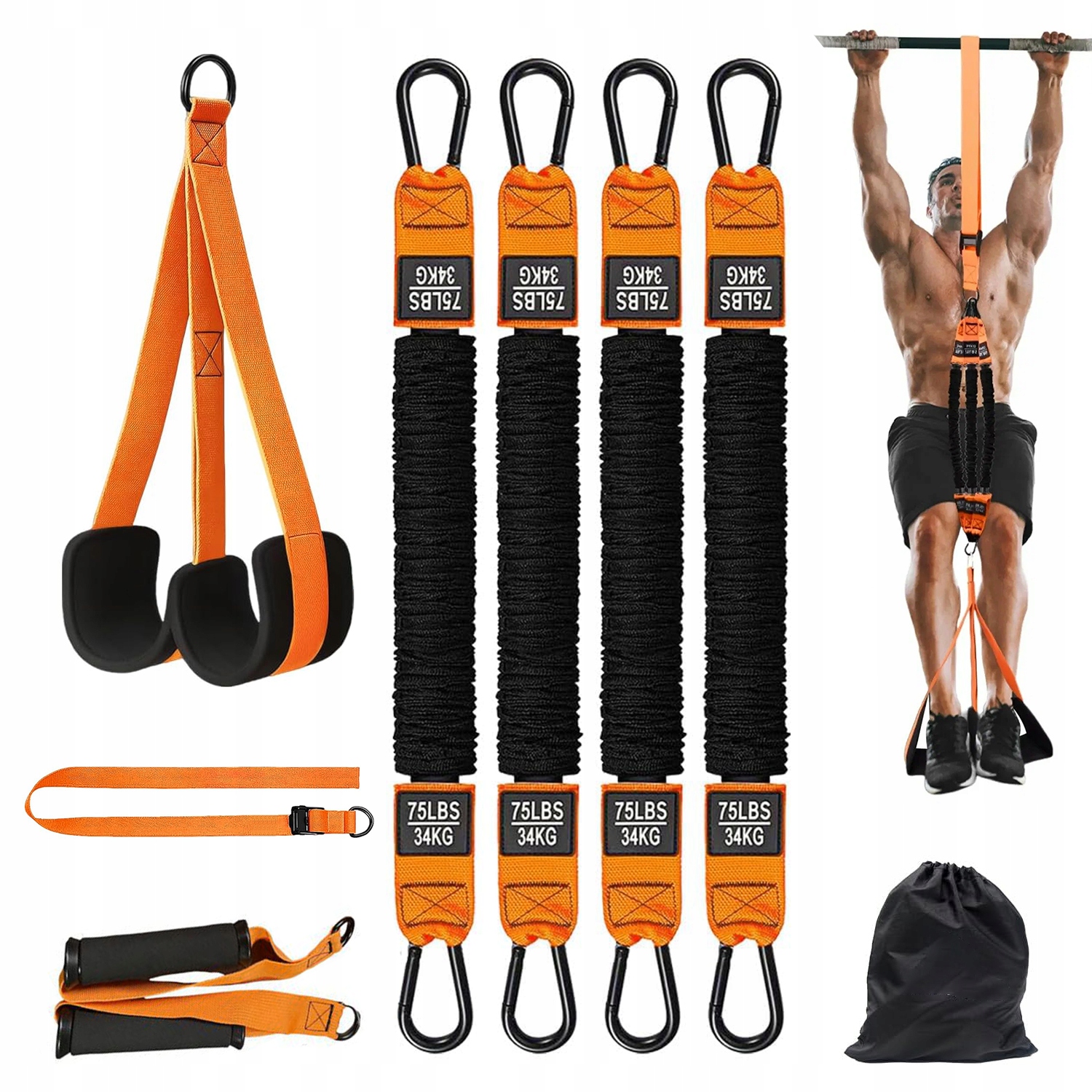 Cvičební Pásy Sada 4 Úrovní Podpory Pro Nadšence Fitness