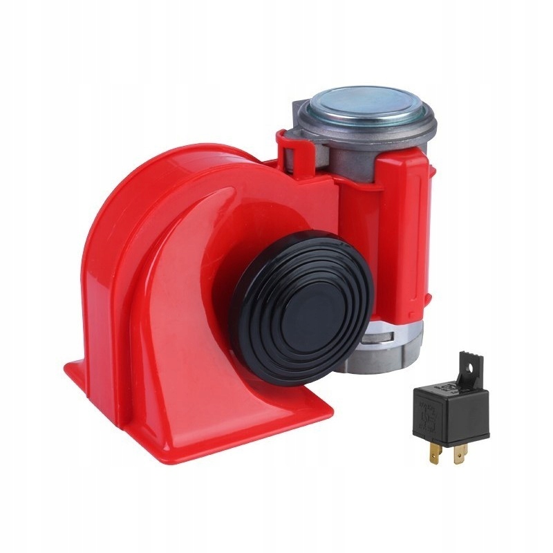 Sygnał dźwiękowy klakson 12V Nautilus, czerwony