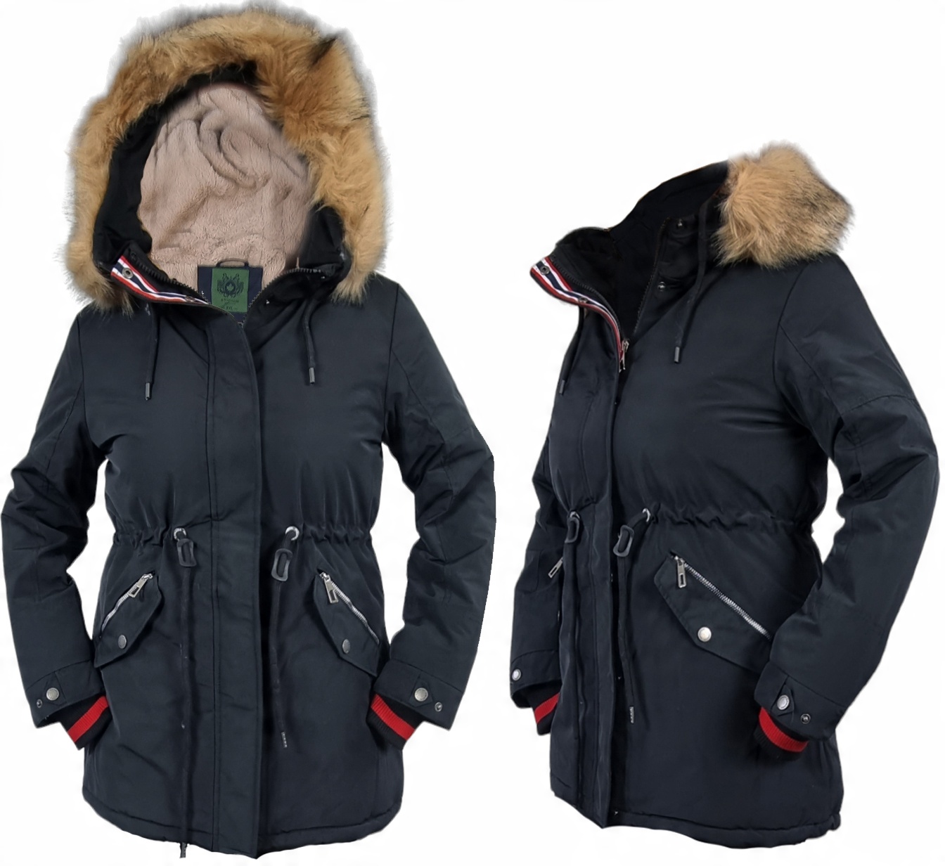 

Płaszczyk Płaszcz Damski Futerko Pikowany 4XL
