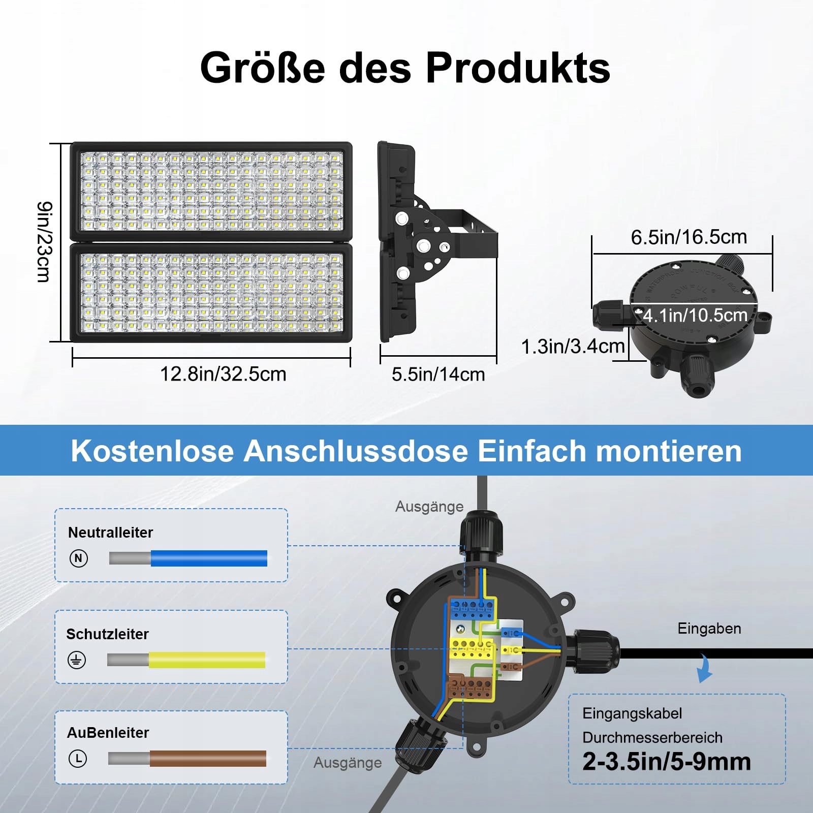 Reflektor LED Super Jasny Zewnętrzny Zimny Biały 200W IP67 HOPEDAMAI — miniatura 7