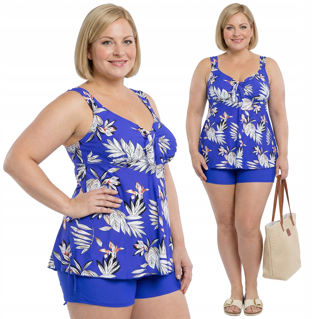 Chabrový oblek v listu plus size velikost 54