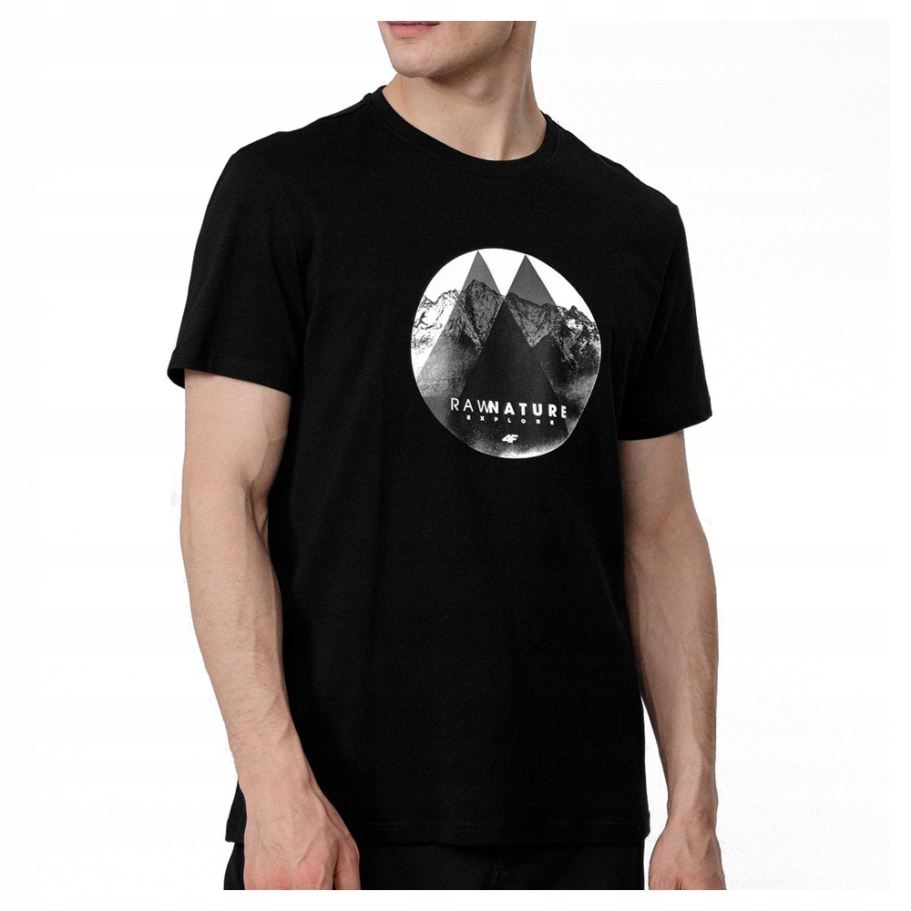 

4F T-shirt Koszulka Męska TSM068 Czarna L