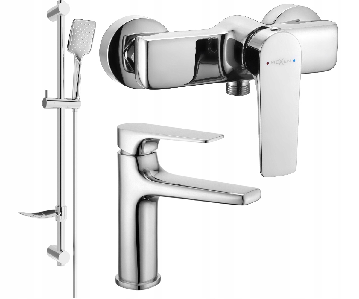 Mexen Lynx DF62 Zestaw Prysznicowy Bateria Chrom