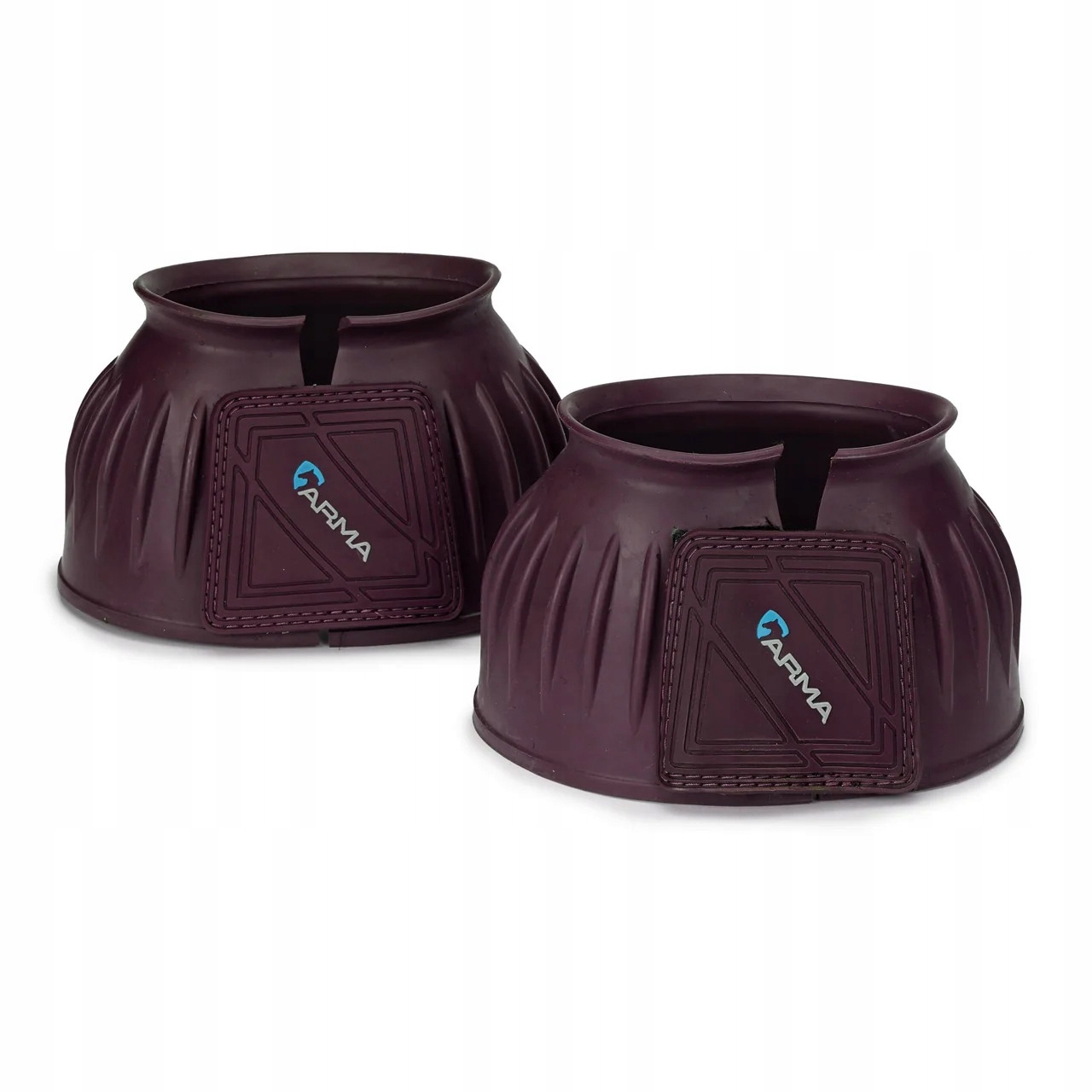 Kaloszki dla konia Shires Arma Touch Close gumowe na rzep black cherry Cob