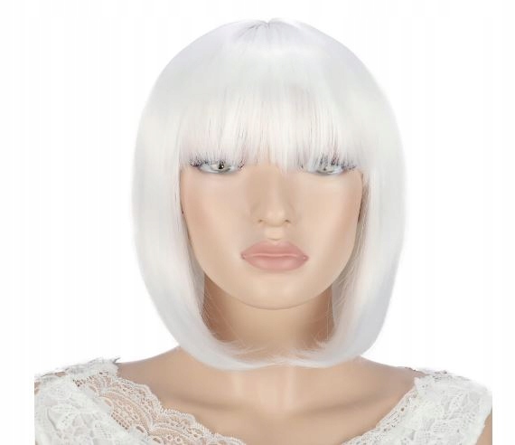 Paruka Bob s ofinou bílá Porsmeer 30 cm