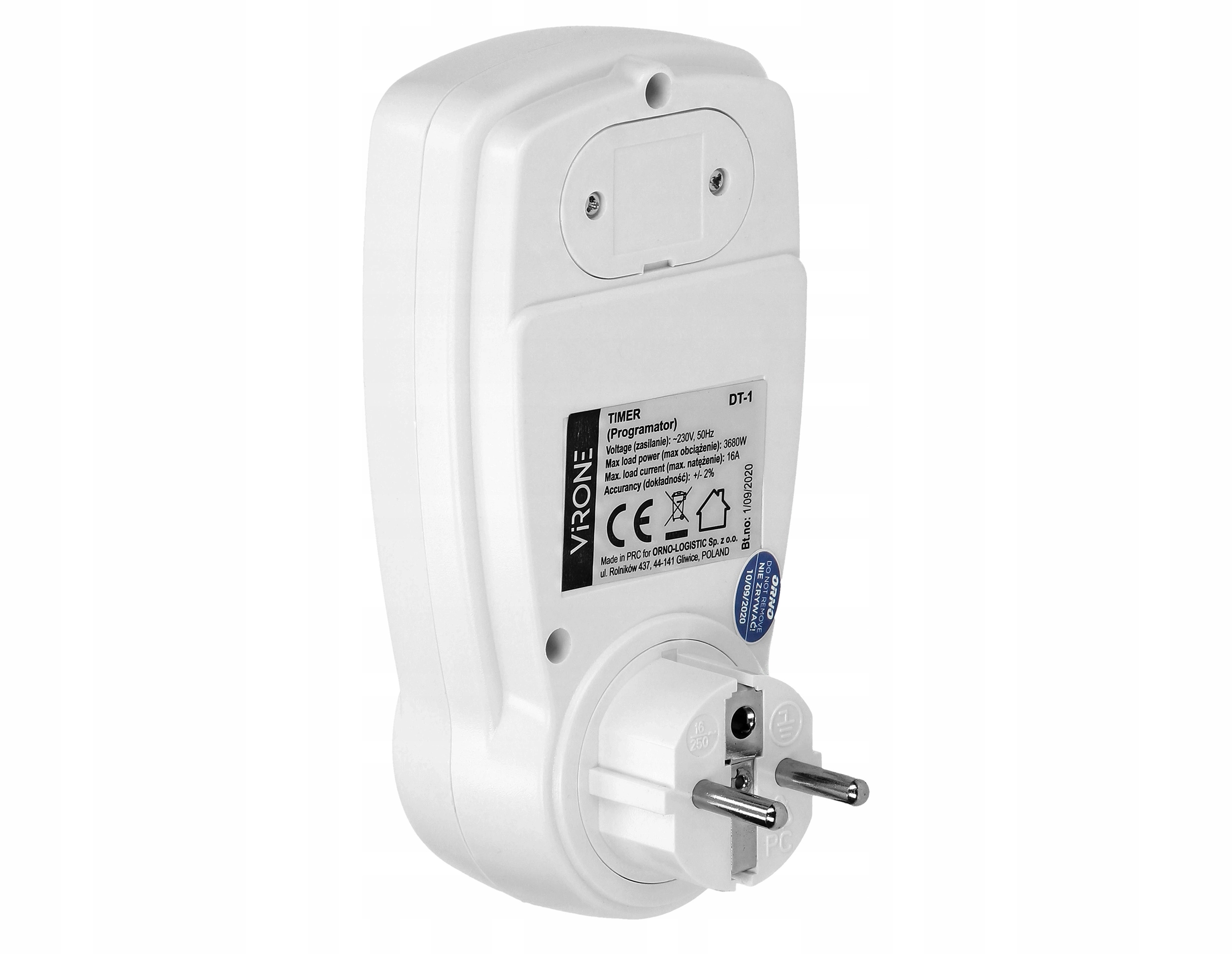 ORNO Timer Programator Czasowy Elektroniczny LCD Włącznik do Gniazdka Rodzaj programator czasowy