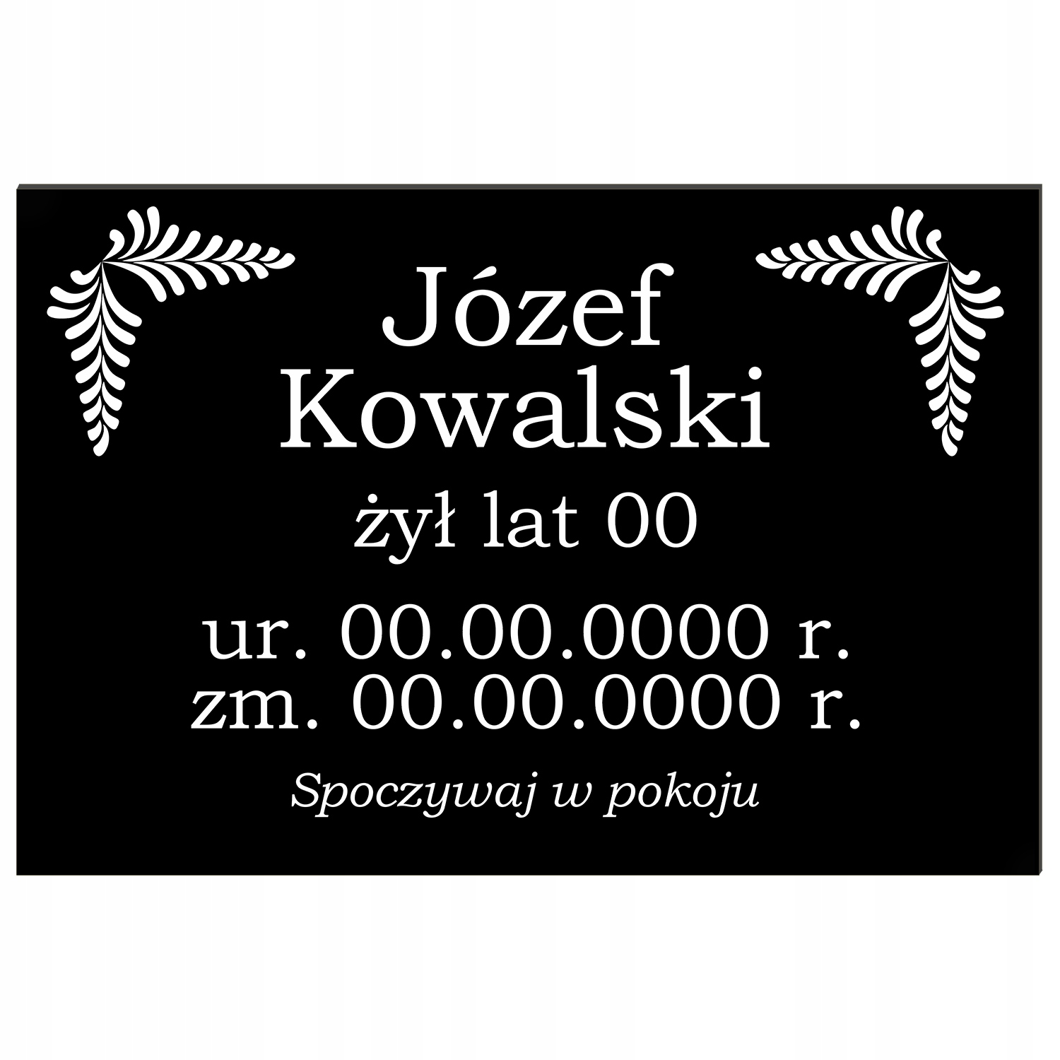 

Tablica Nagrobna Tabliczka Nagrobkowa Na Grób