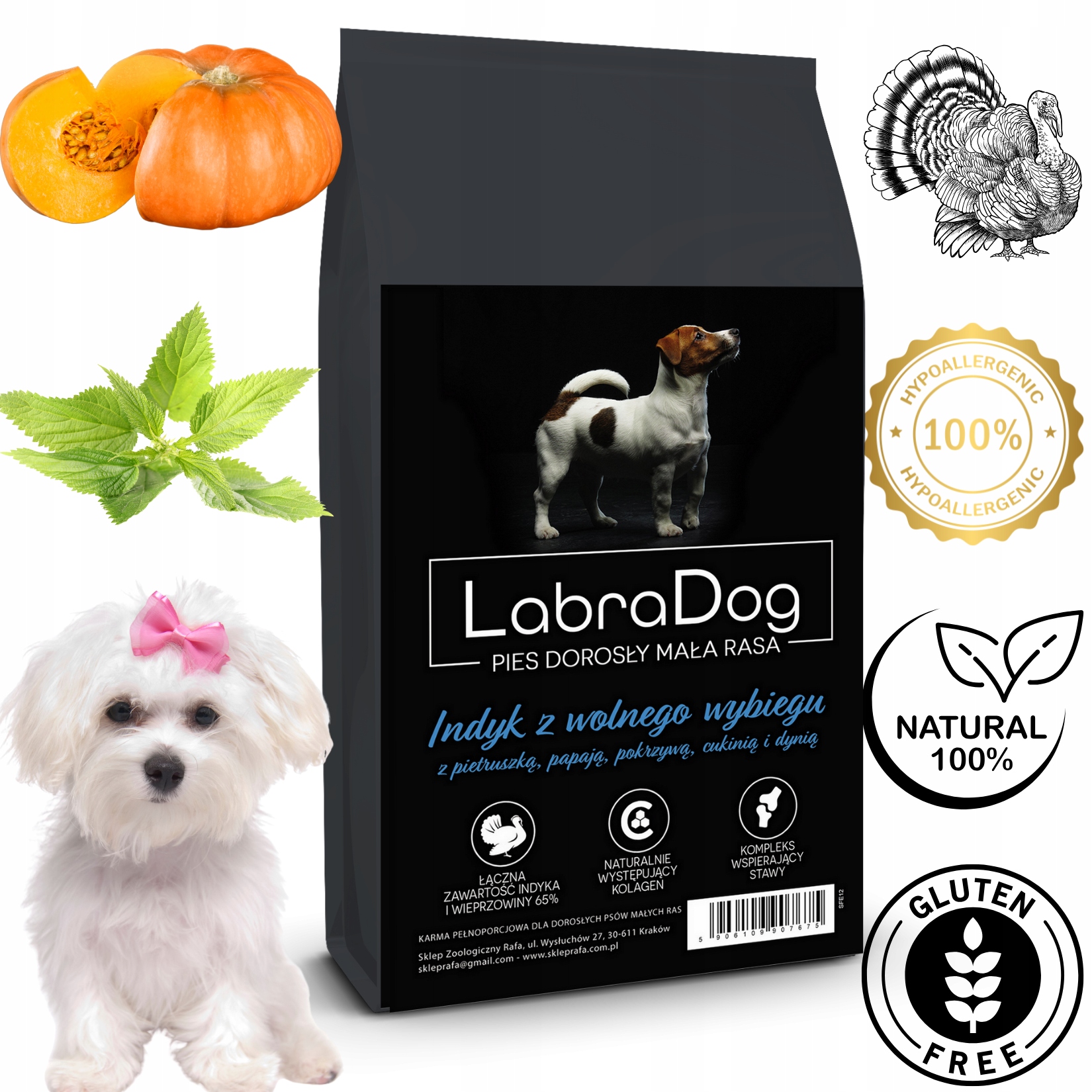 Levně LabraDog Superfood Krůta pro psy bílých plemen se slznými skvrnami 6 kg