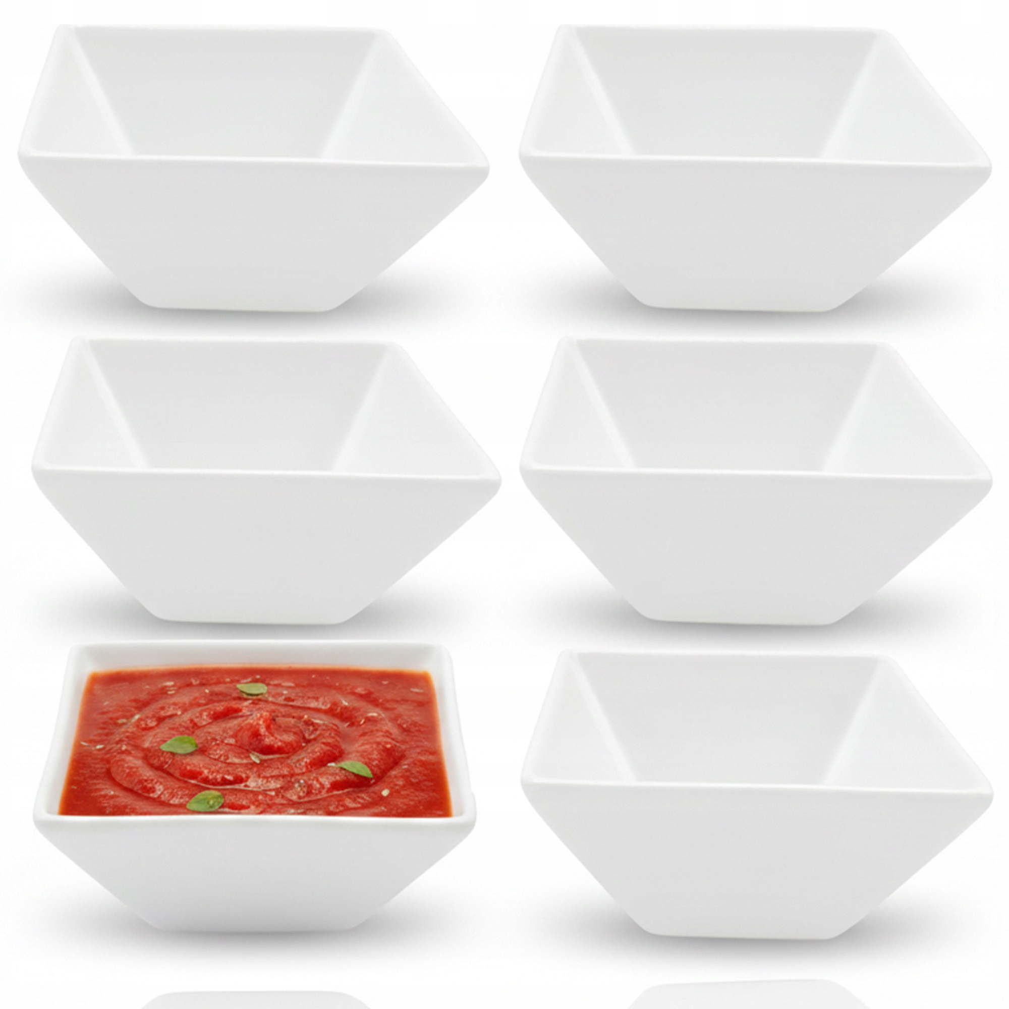 6x MISECZKA PORCELANOWA MAŁA NA SOSY DIPY 7,5CM DIPÓWKA NACZYNIE DO SOSÓW
