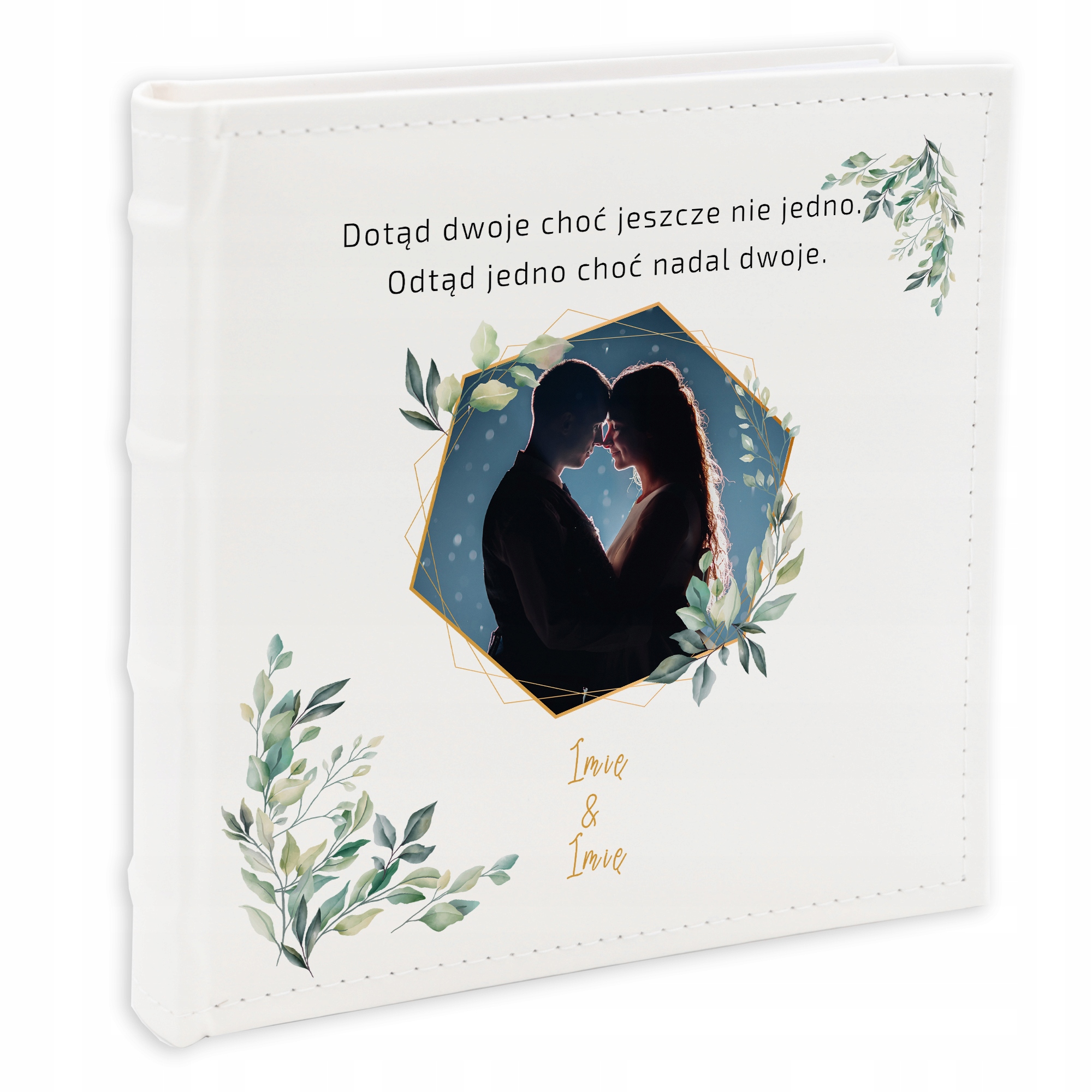 Album na fotografie 10x15 cm Bílý Svatební Památka Iniciály Kreator