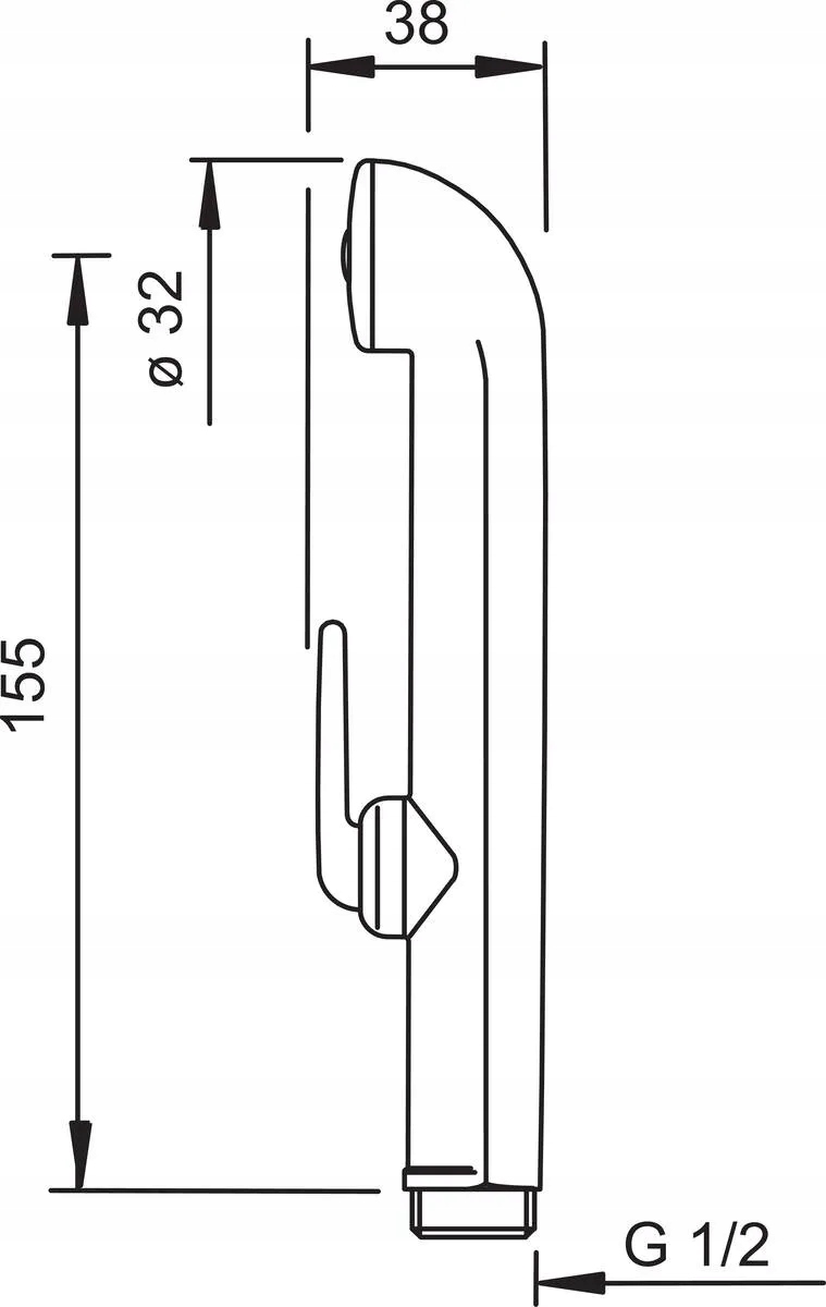 SŁUCHAWKA PRYSZNICOWA RĄCZKA Oras Bidetta CHROM Marka Oras