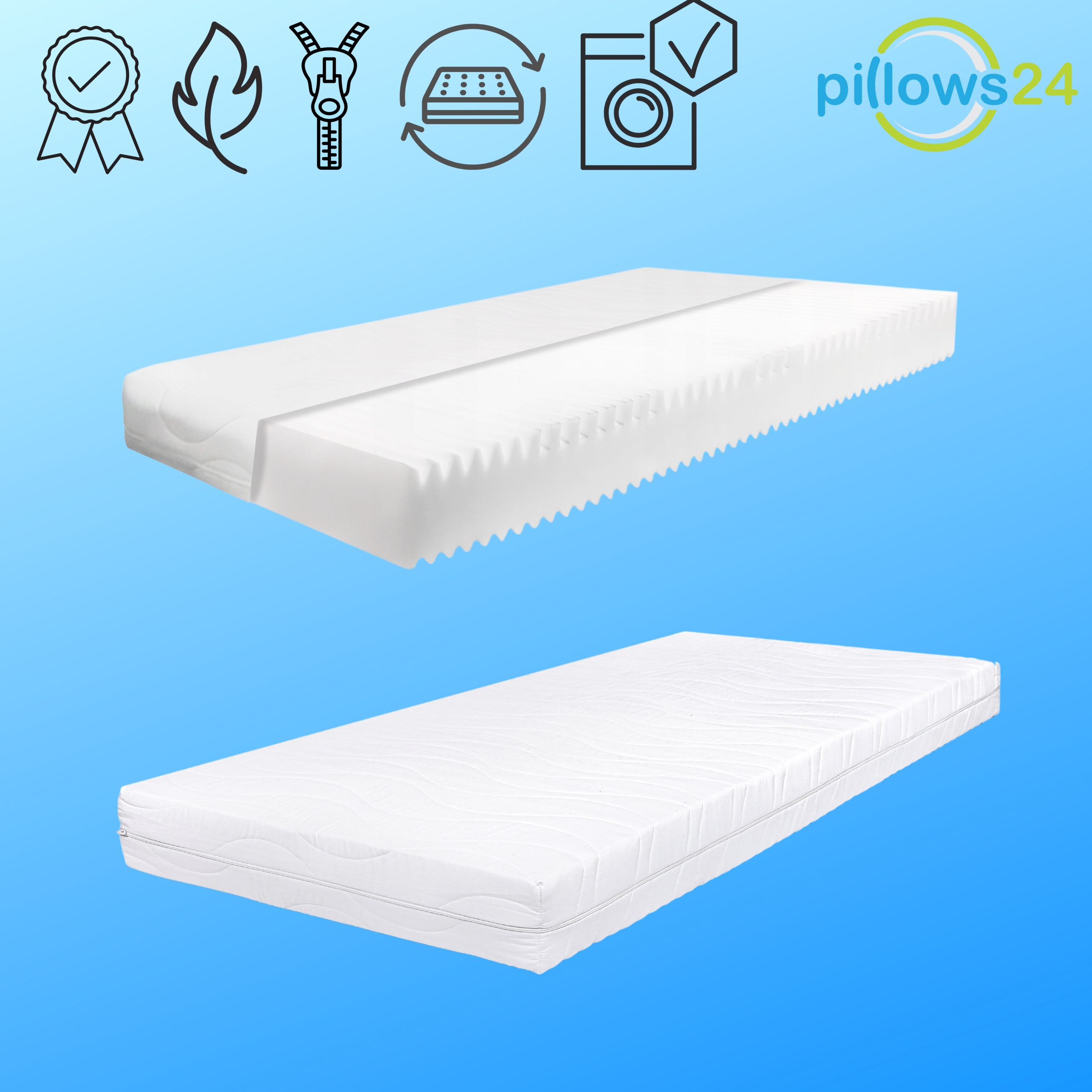 MATERAC PIANKOWY 7 STREFOWY H2/H3 140X200X12CM Kod producenta pillows24