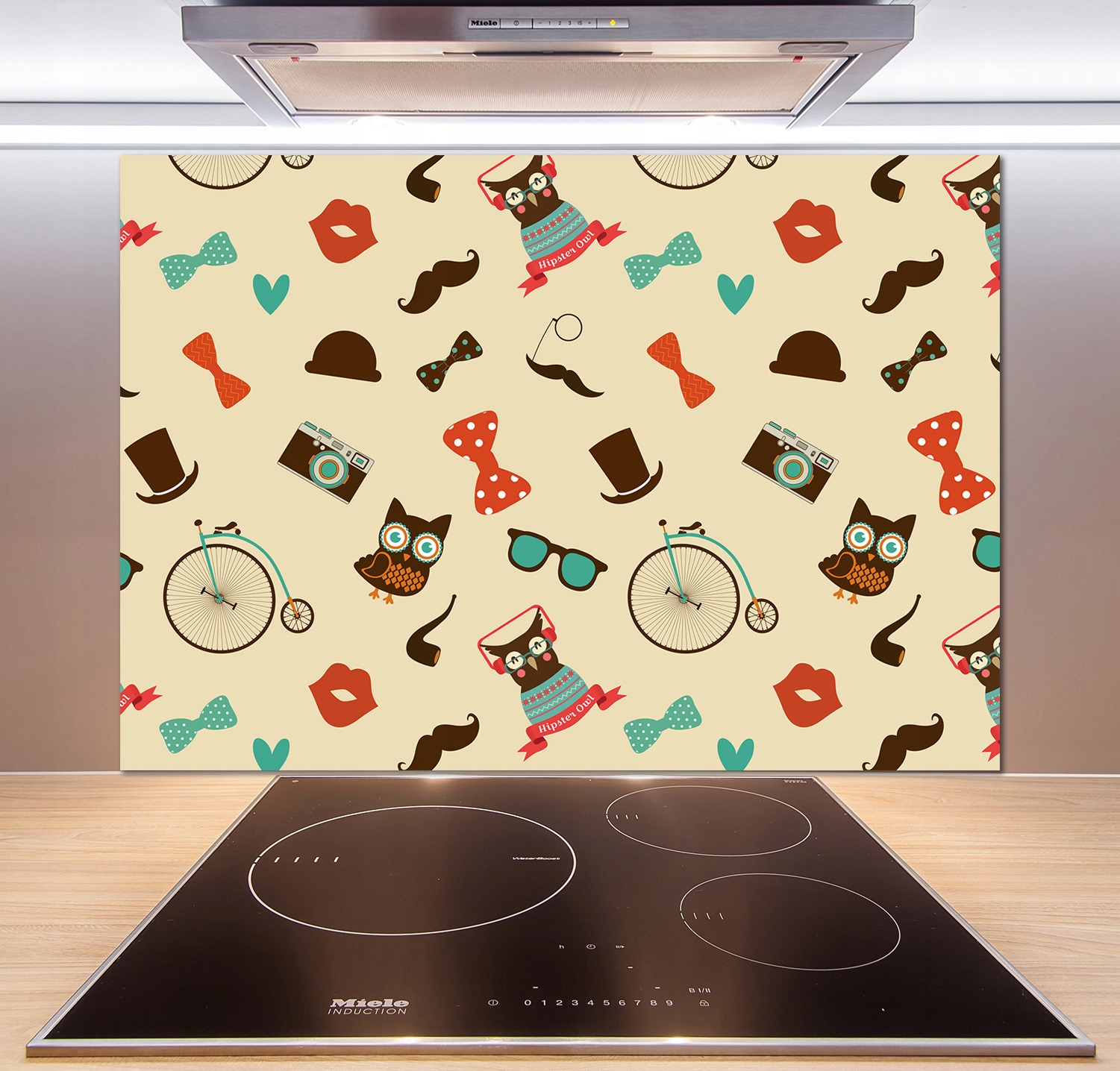 

Panel do kuchni Hipsterskie sowy 100x70 cm + Klej