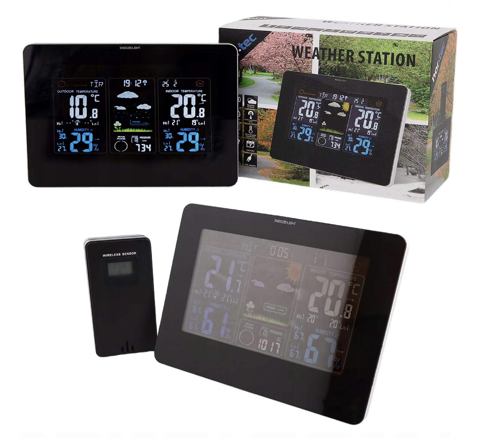 BEZPRZEWODOWA STACJA POGODY POGODOWA HIGROMETR Marka Berdsen