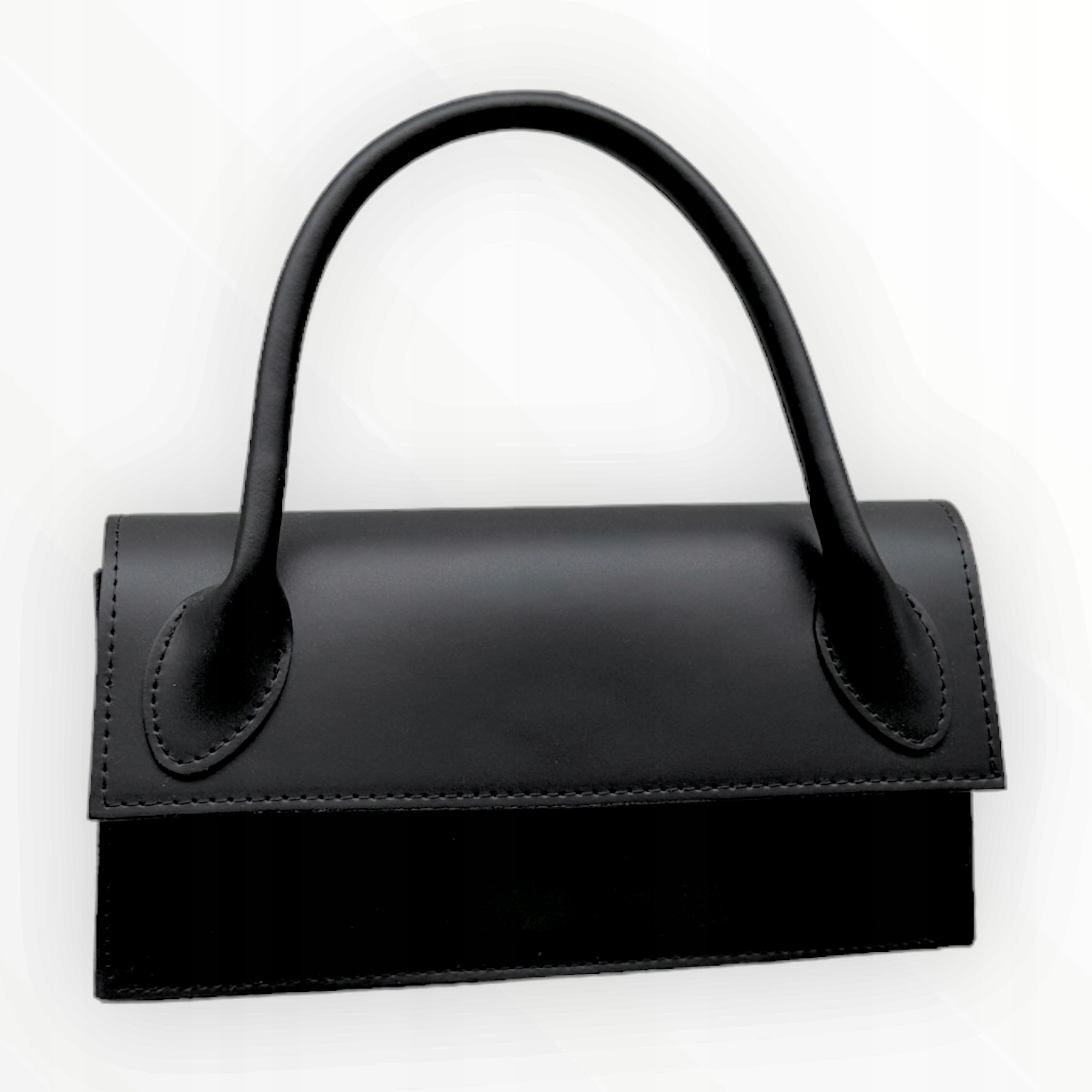 Klasická kabelka z přírodní kůže Segreto Černá