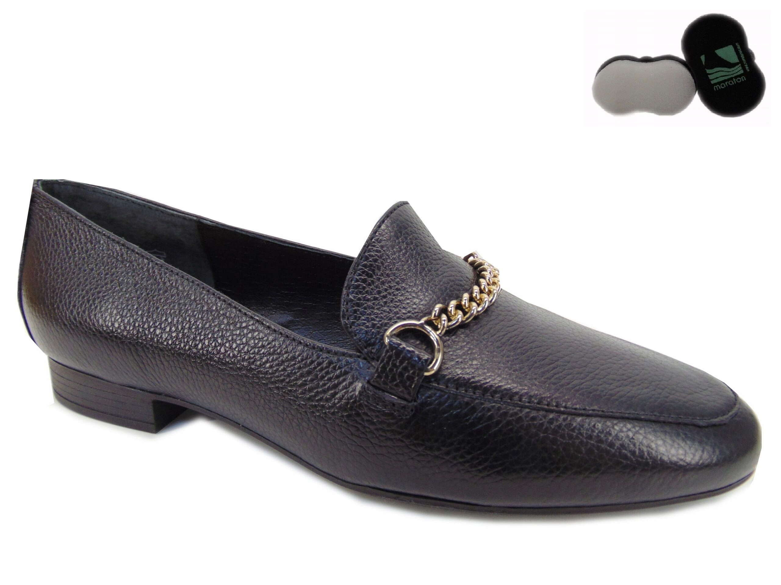 Eleganckie mokasyny Ryłko 2VR48 V 9SCF skóra czarny 38