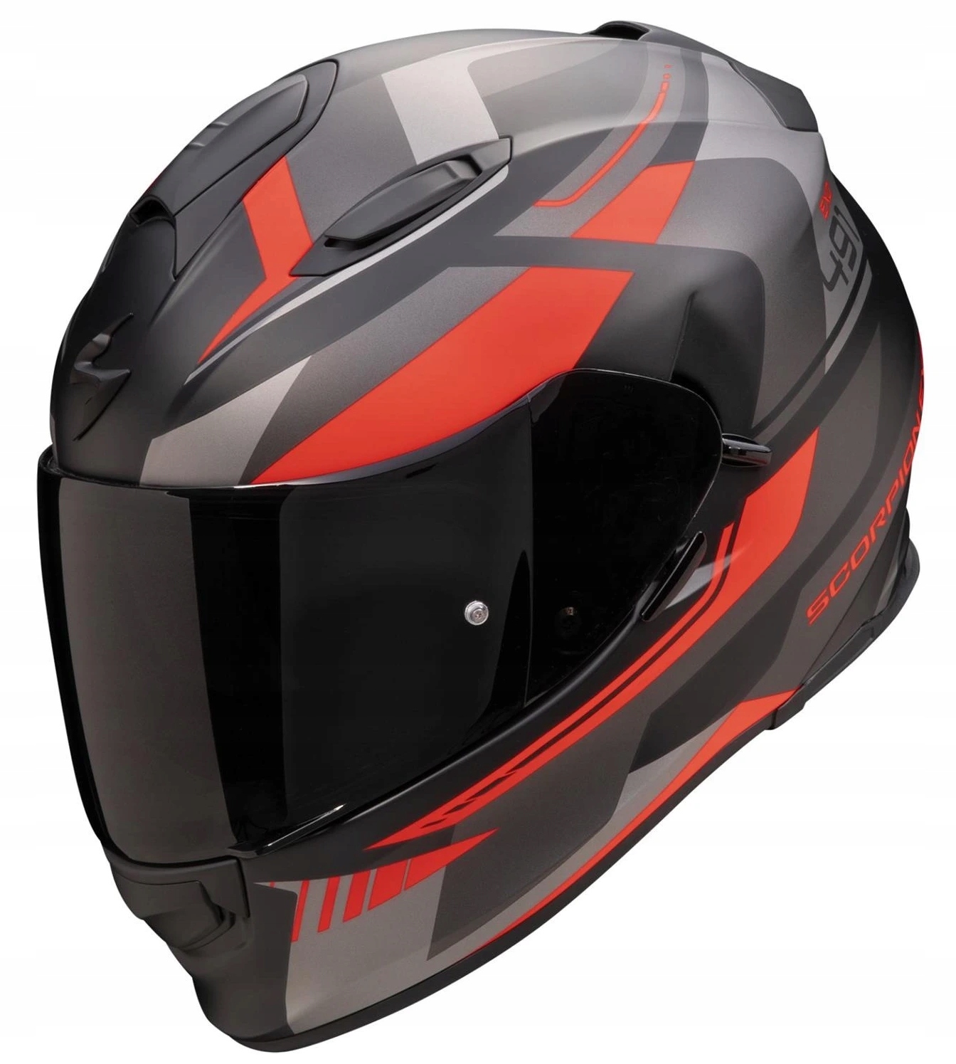 Scorpion EXO-491 Abilis Black Silver Red Motocyklová Prilba Integrálna