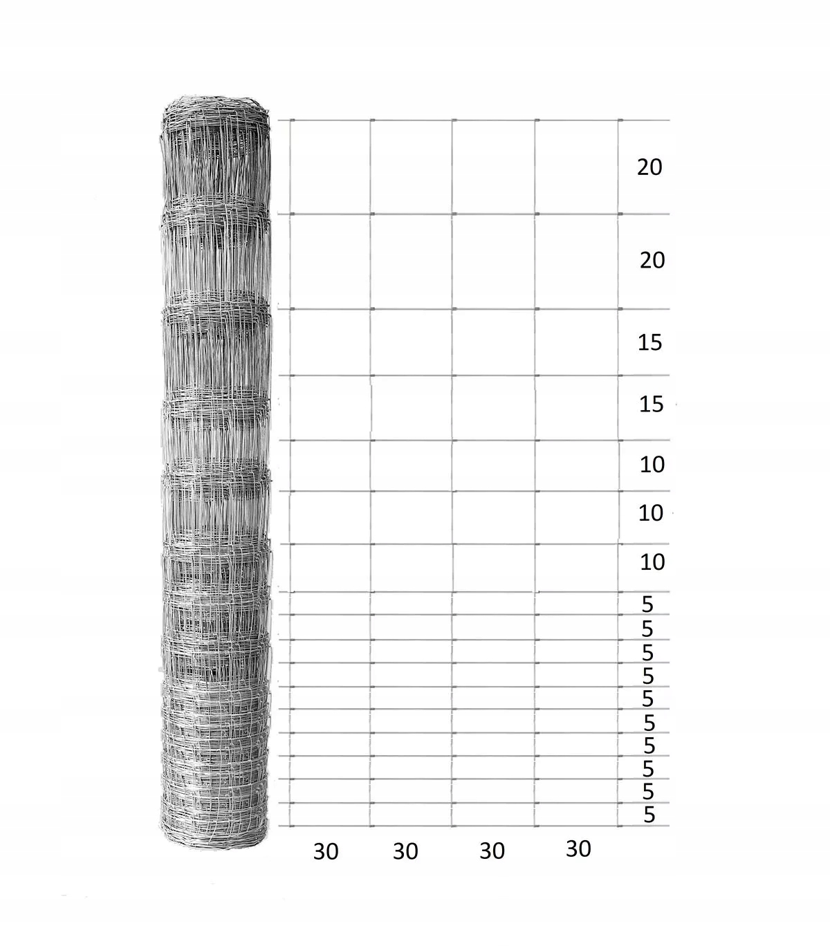 Roysson Síťka 150/19/15 X 50 M Pro oplocení Pole, Lesa, Sadu