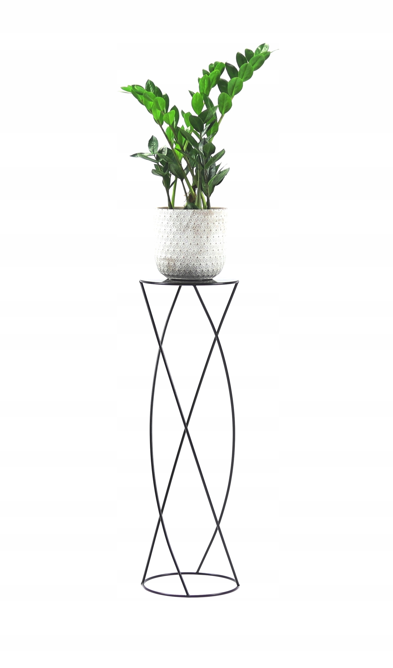 

Kwietnik Metalowy Stojak na kwiaty 70cm czarny