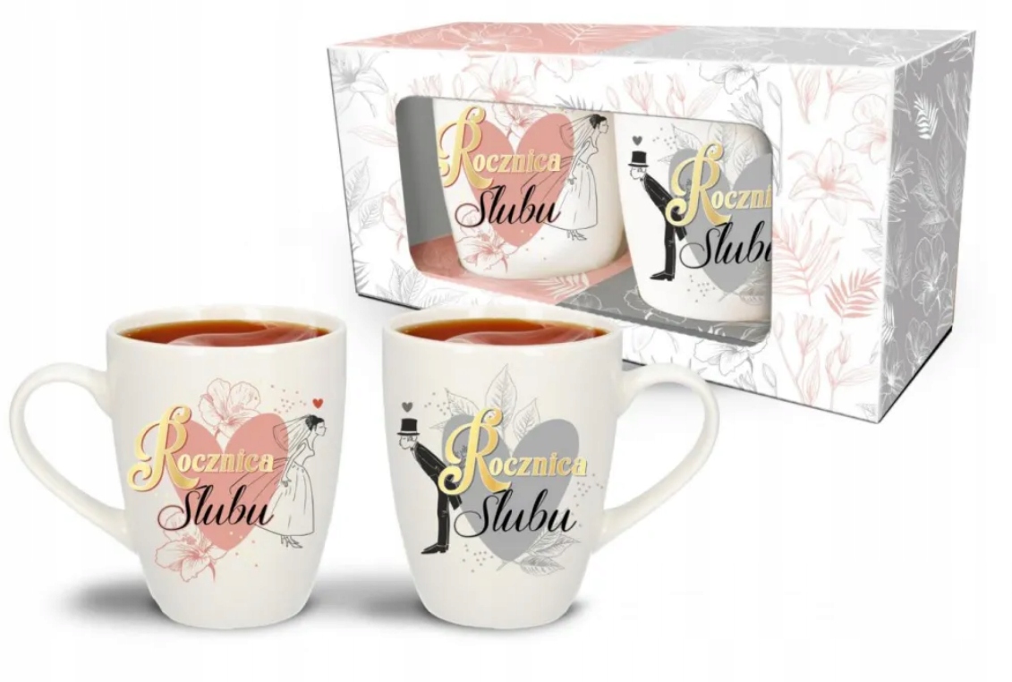 

Kpl Kubków Rocznicę Ślubu 1-99 męża żony