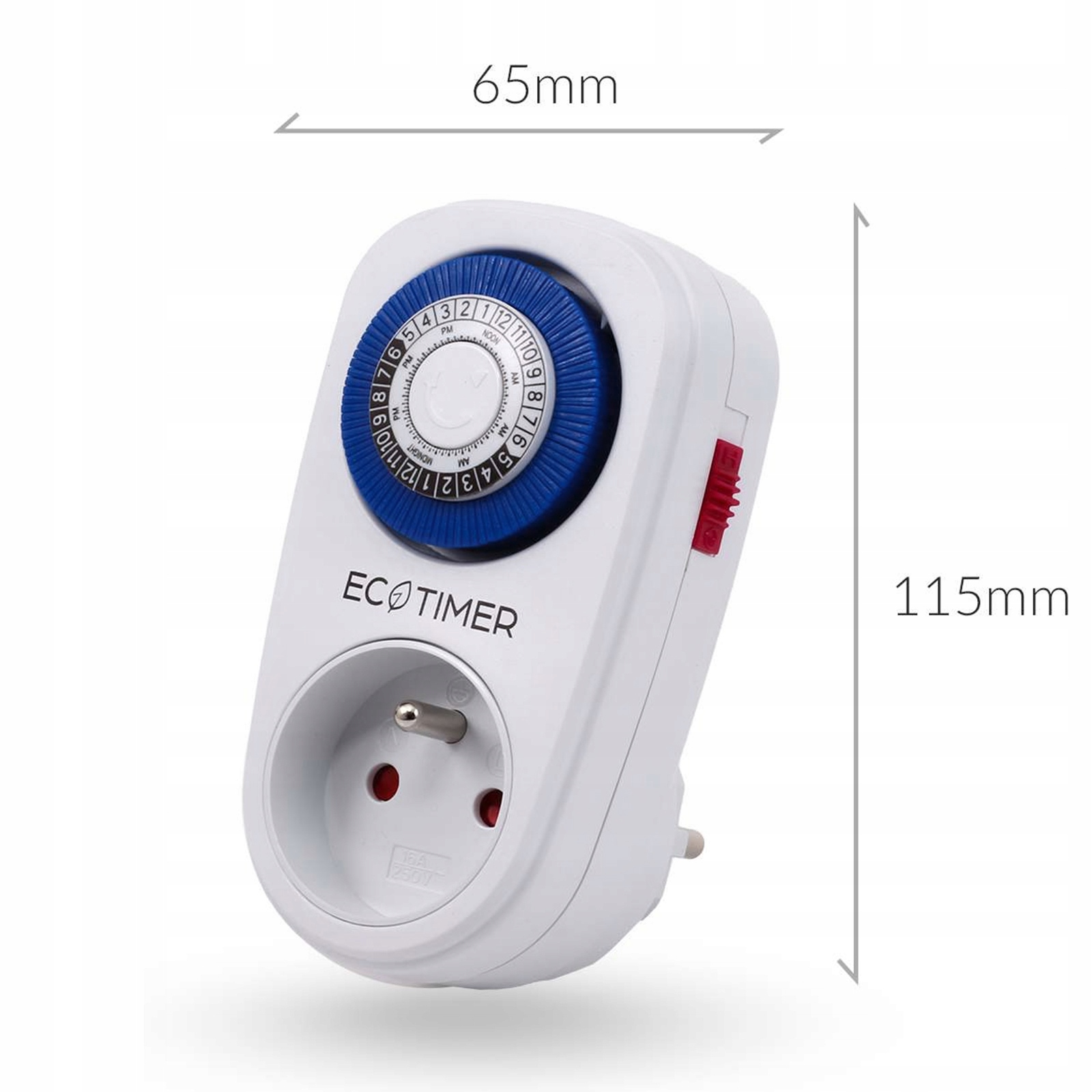 ECO TIMER - PROGRAMATOR MECHANICZNY Waga produktu z opakowaniem jednostkowym 0.3 kg