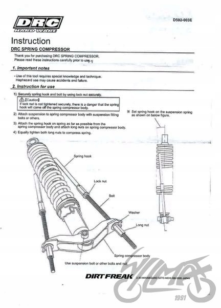 ŚCIĄGACZ SPRĘŻNY AMORTYZATORA TYŁ KPL TWIN-SHOCK Producent WZMOTO