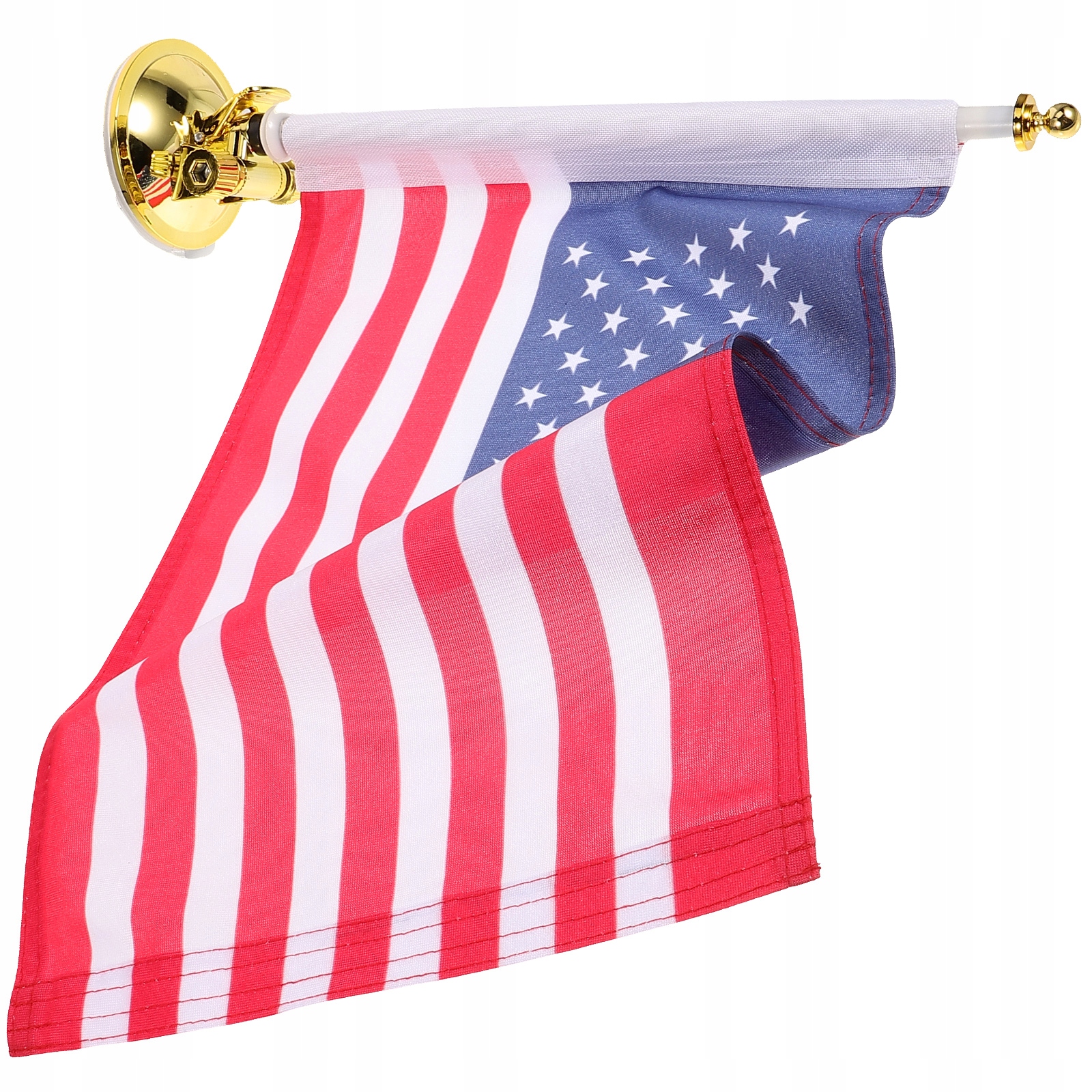 UCHWYT NA SŁUPEK Z PRZYSsawką FLAGI AMERYKAŃSKIEJ SAMOCHODU Marka bez marki
