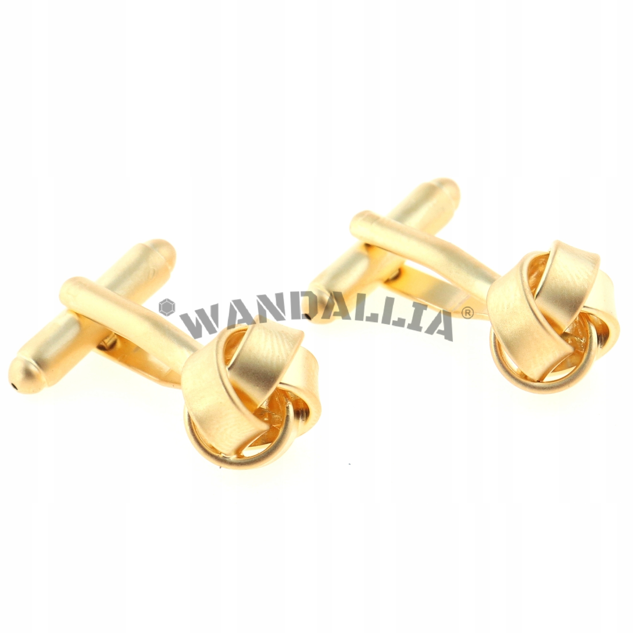 WANDALLIA Spinki do mankietów koszuli SP-MN-124 Okrągłe Złote Supełki Kulki Marka Wandallia