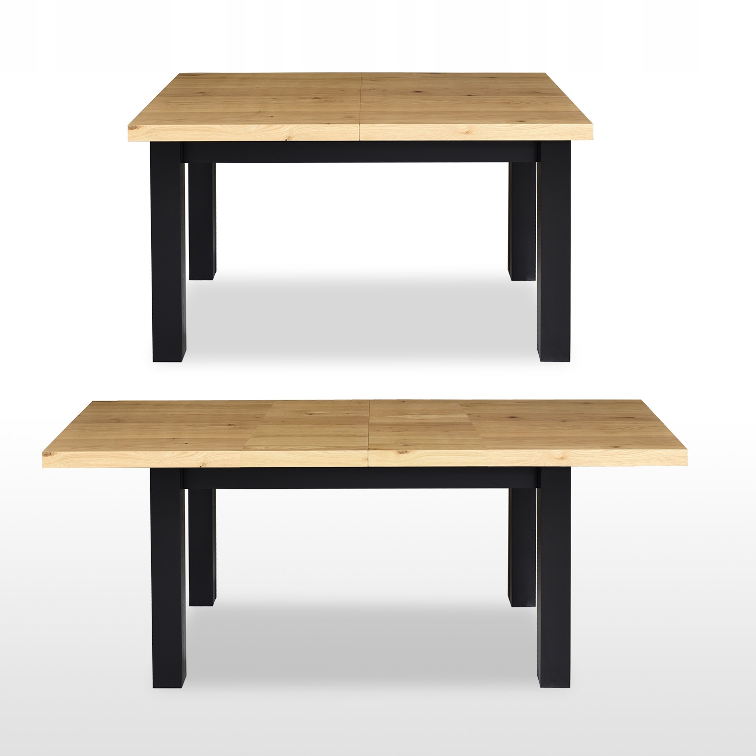 Stół 160*90 rozkładany 240 + krzesła Fornir Dębowy Szerokość siedziska 45 cm