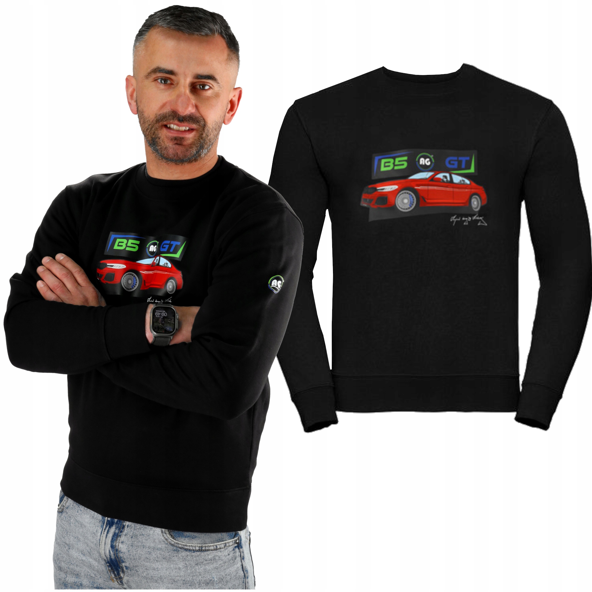 Pánská Mikina Černá 280 g Velikost M Komfortní a pohodlná Alpina Garage Pl