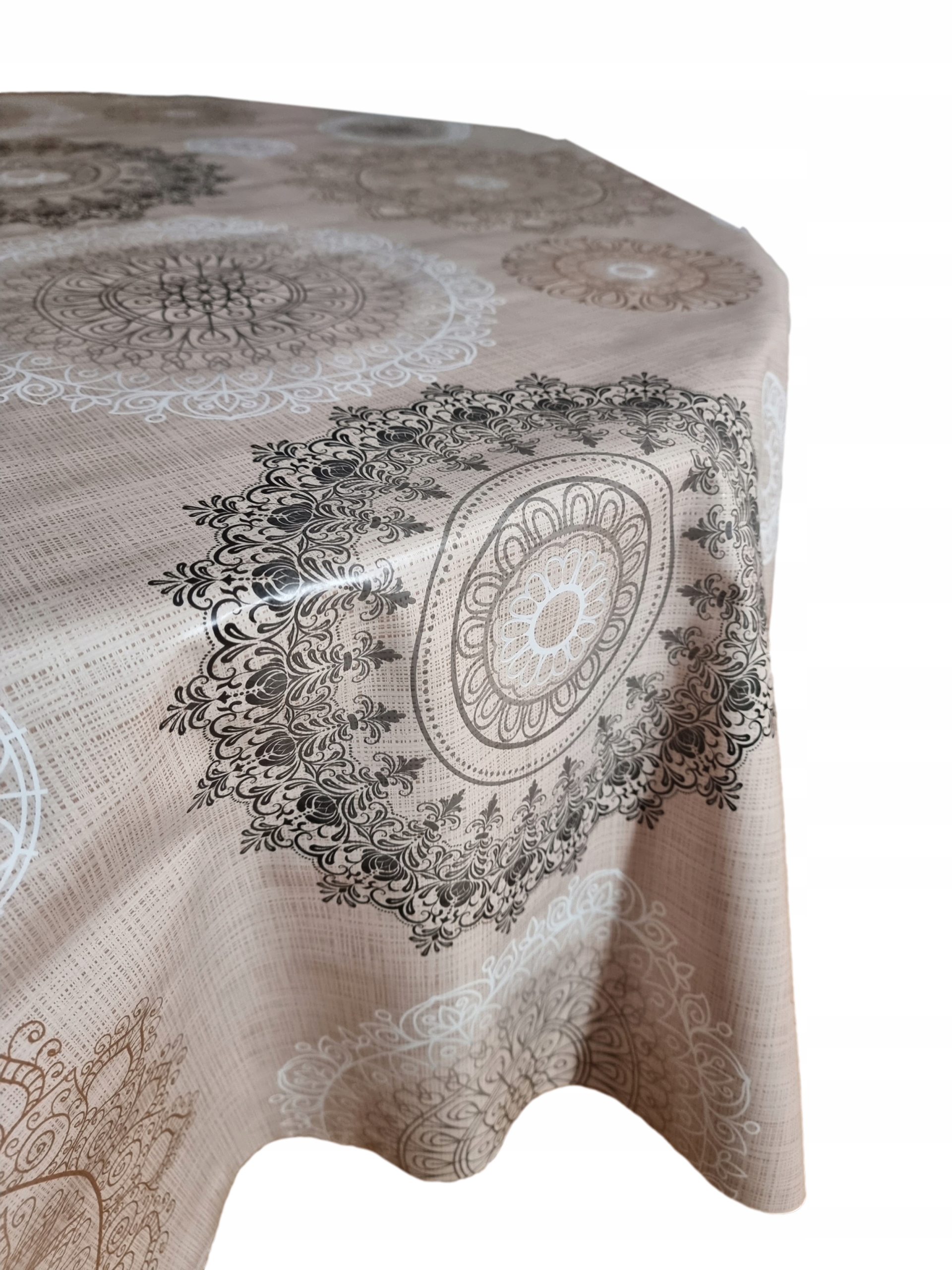 CERATA OBRUS NA METRY NIESPOTYKANA BEŻ BRĄZ Typ obrus