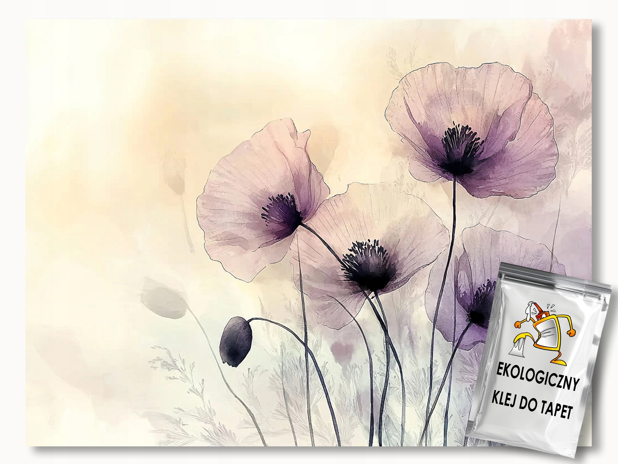 Fototapeta Flizelina Abstrakce Příroda Zahrada Květiny Máky 250x175 110g