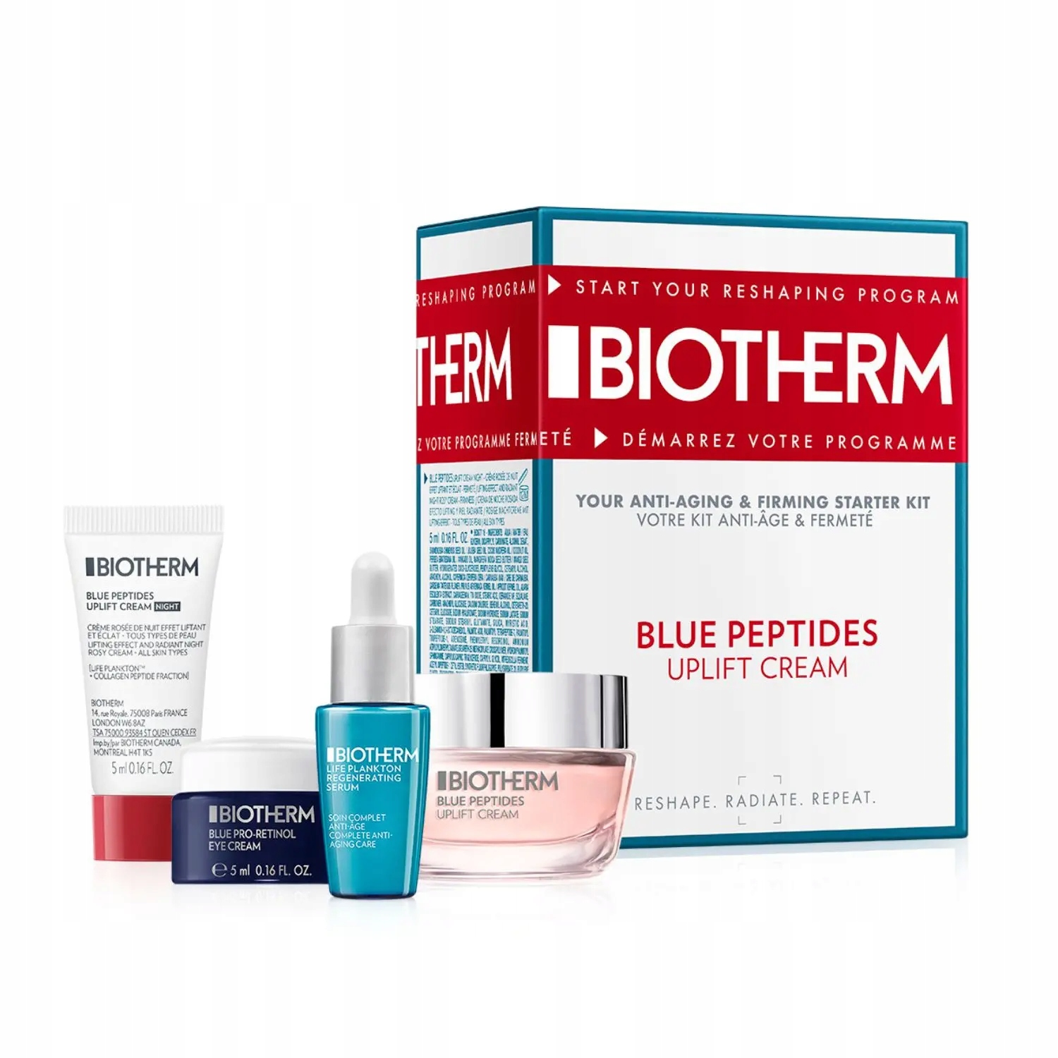 Biotherm Blue Peptides Uplift Cream Zestaw 4 kosmetyków