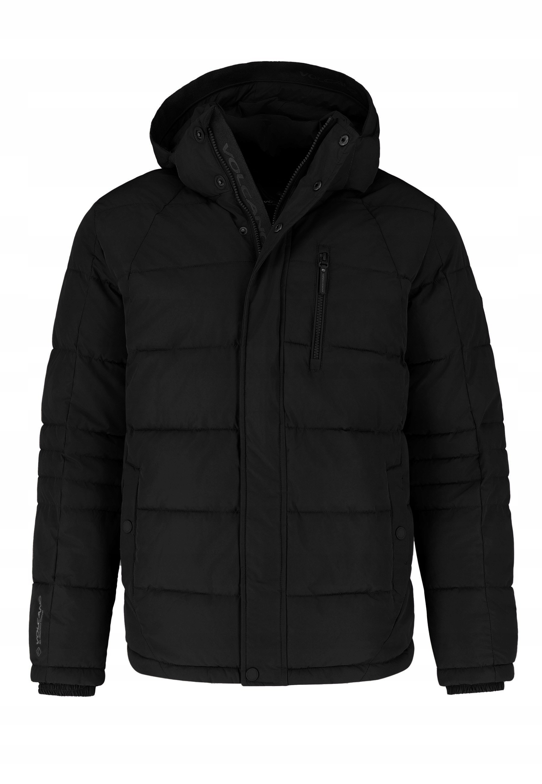 Černá zimní teplá prošívaná pánská bunda Volcano J-mask 4XL