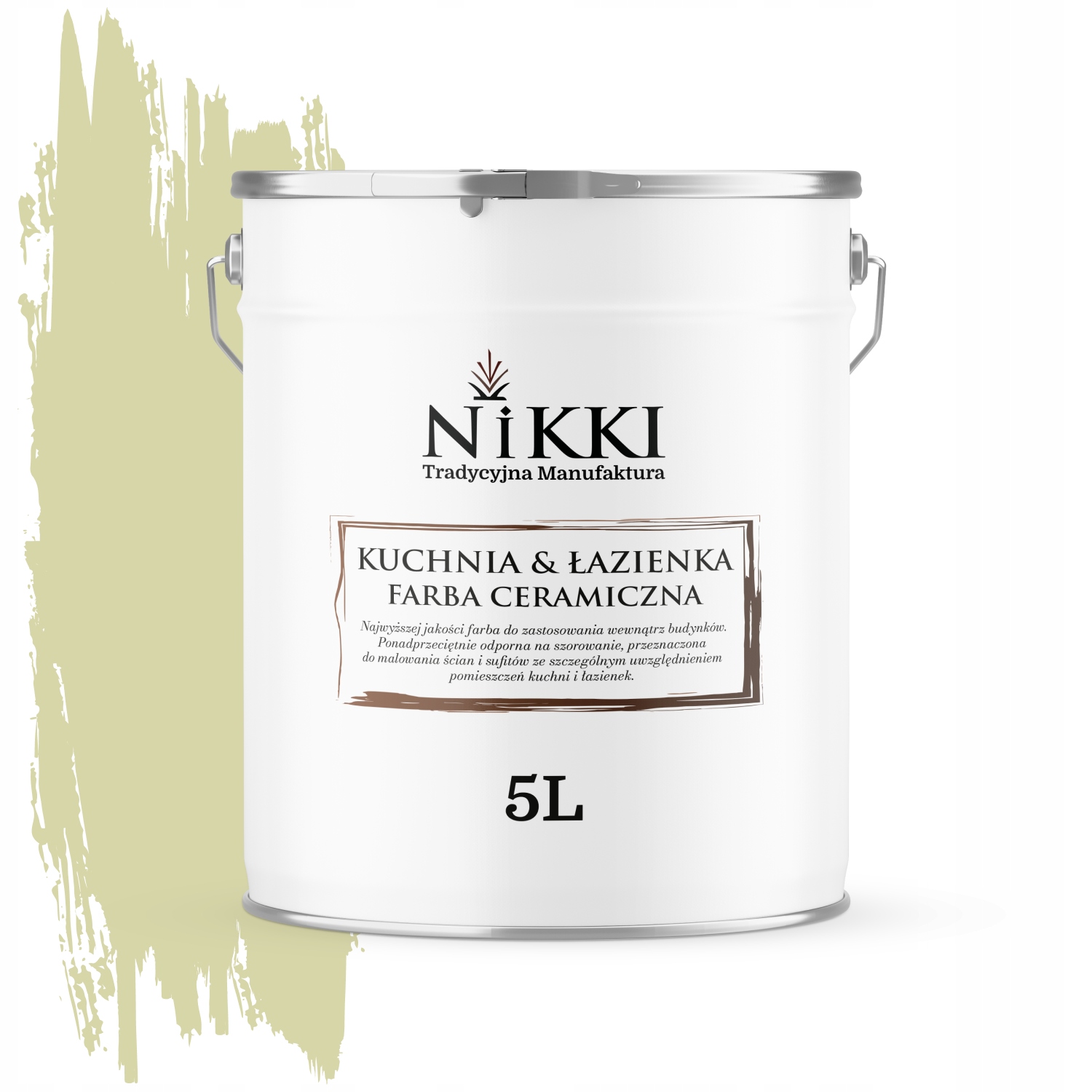 Keramická Farba Kuchyňa Kúpeľňa Hrachová Svetlá H2464 Mat 5 L Nástenná