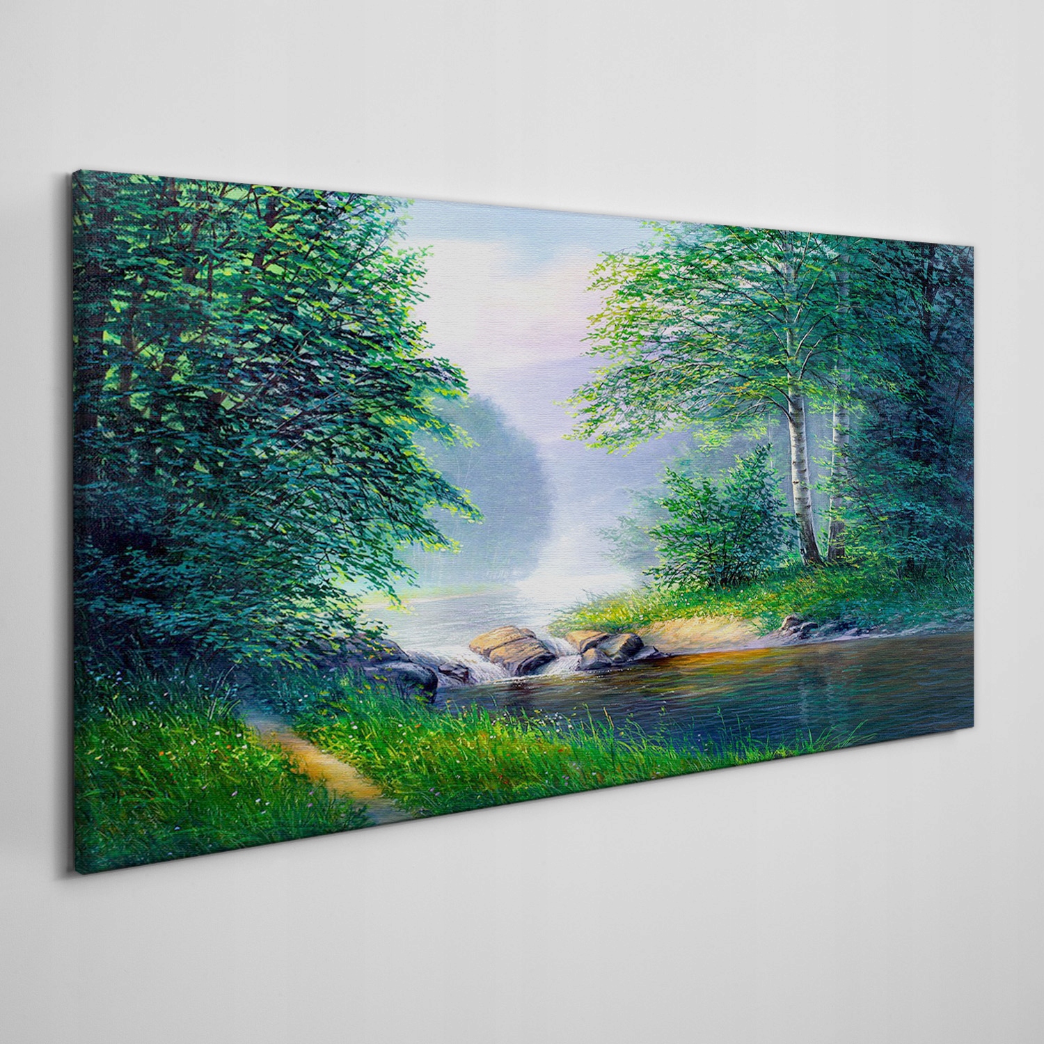 

Foto-obraz na płótnie Las rzeka krajobraz 120x60